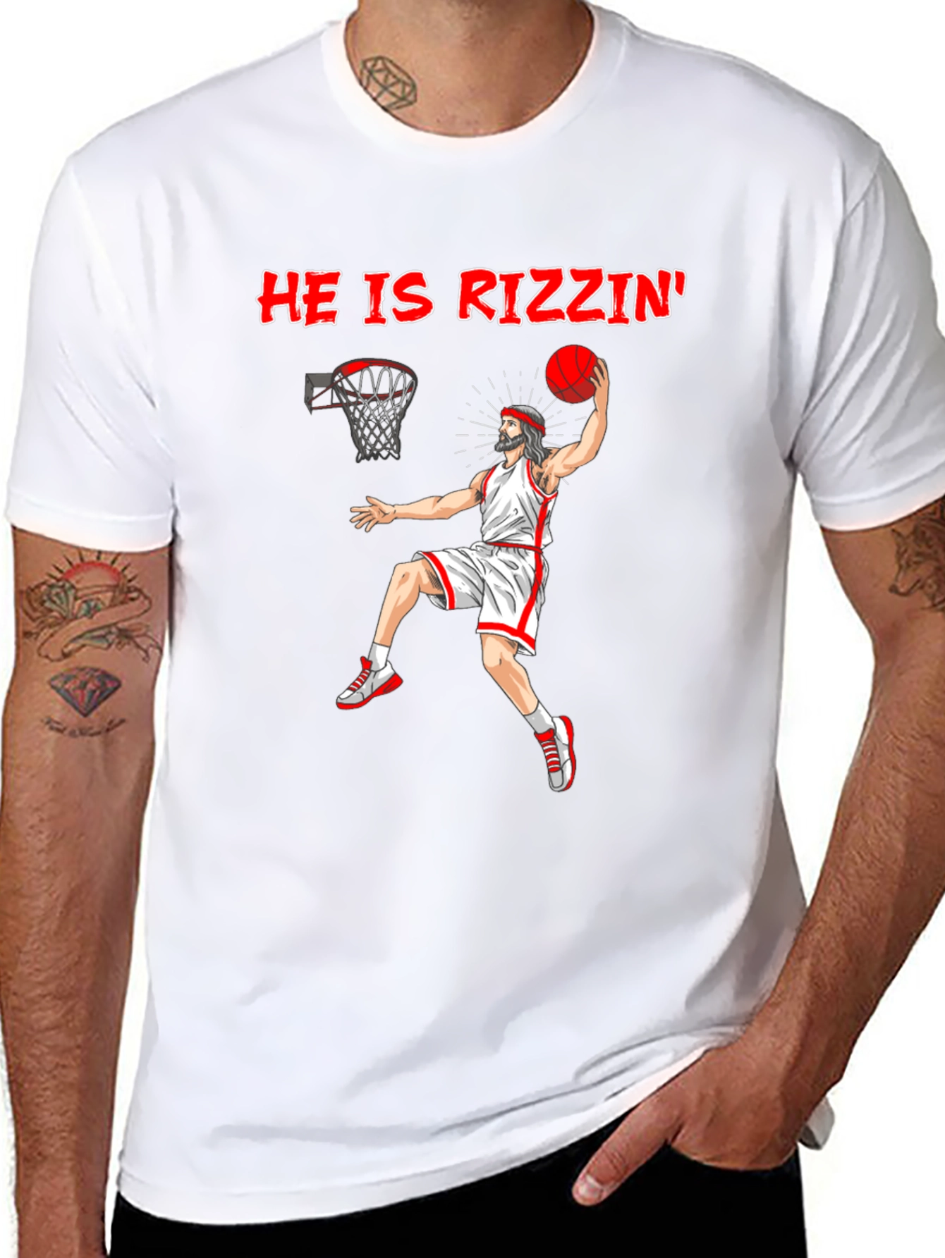 He is Rizzin Basketball Graphic T-Shirt