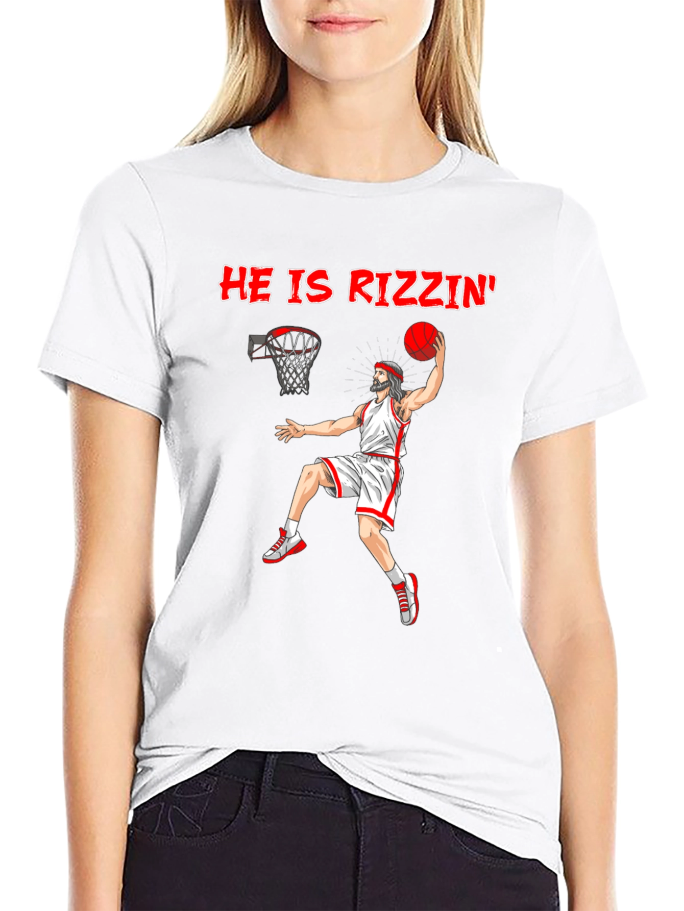 He is Rizzin Basketball Graphic T-Shirt