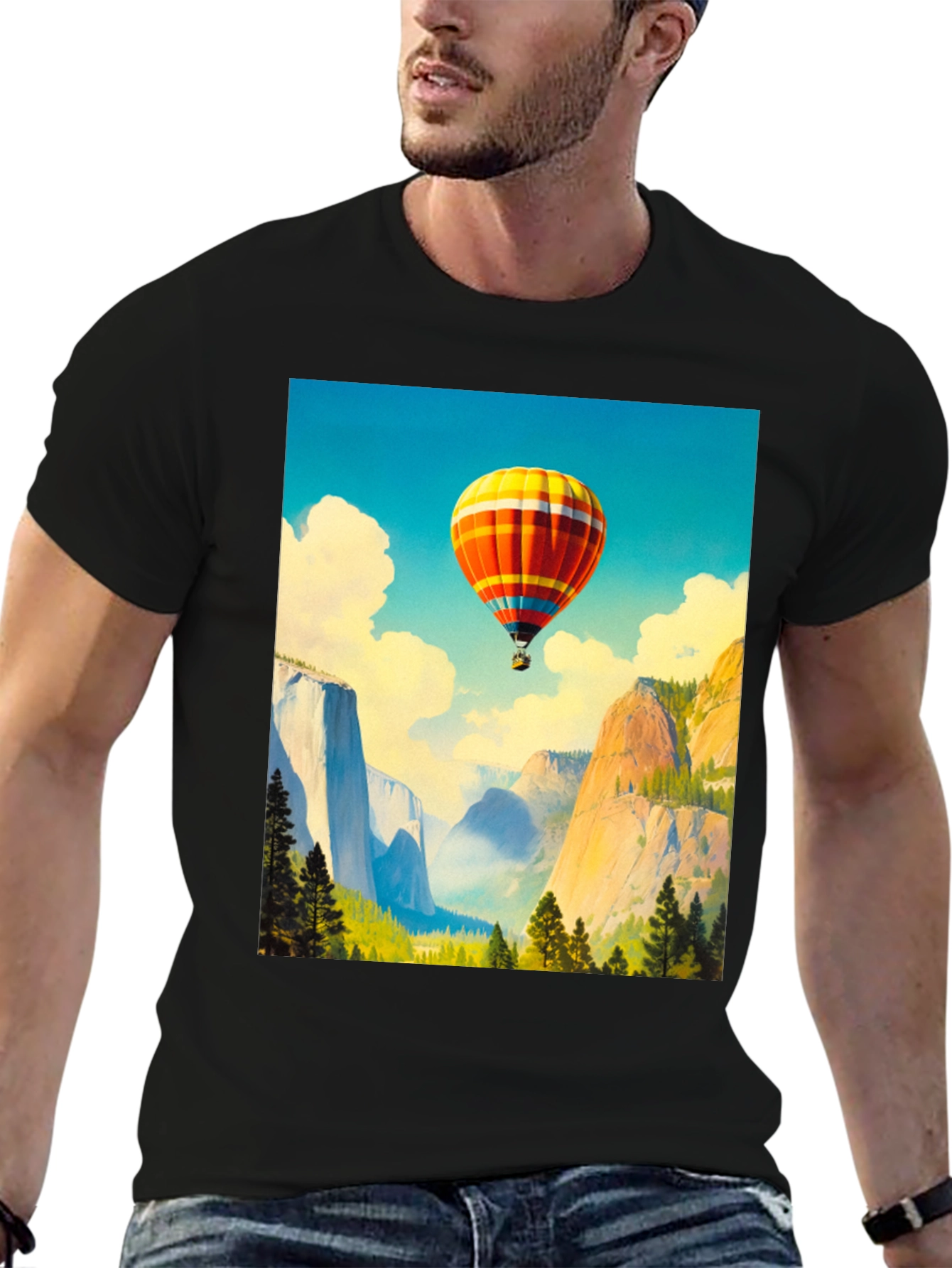 Scenic Hot Air Balloon Graphic Tee
