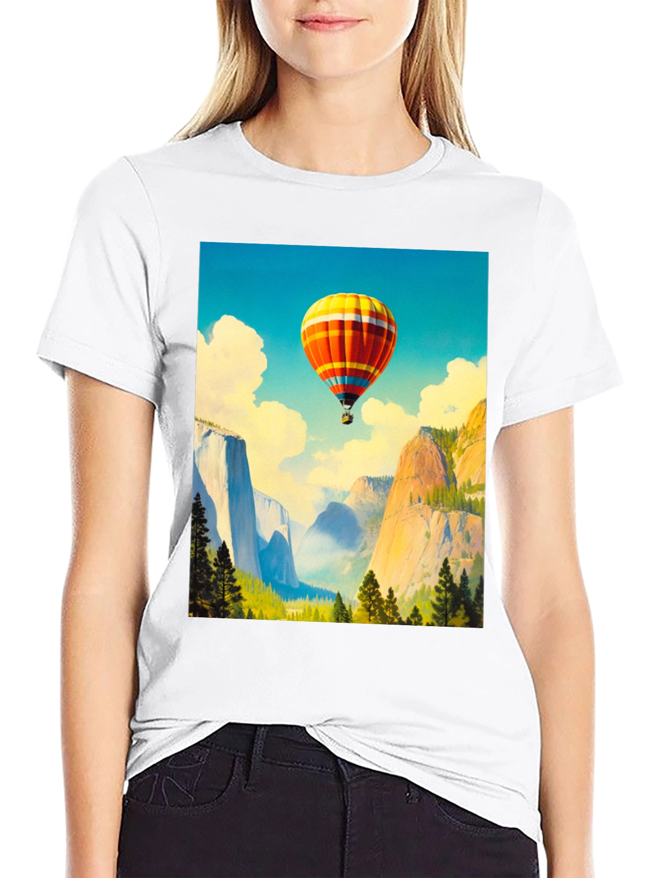 Scenic Hot Air Balloon Graphic Tee