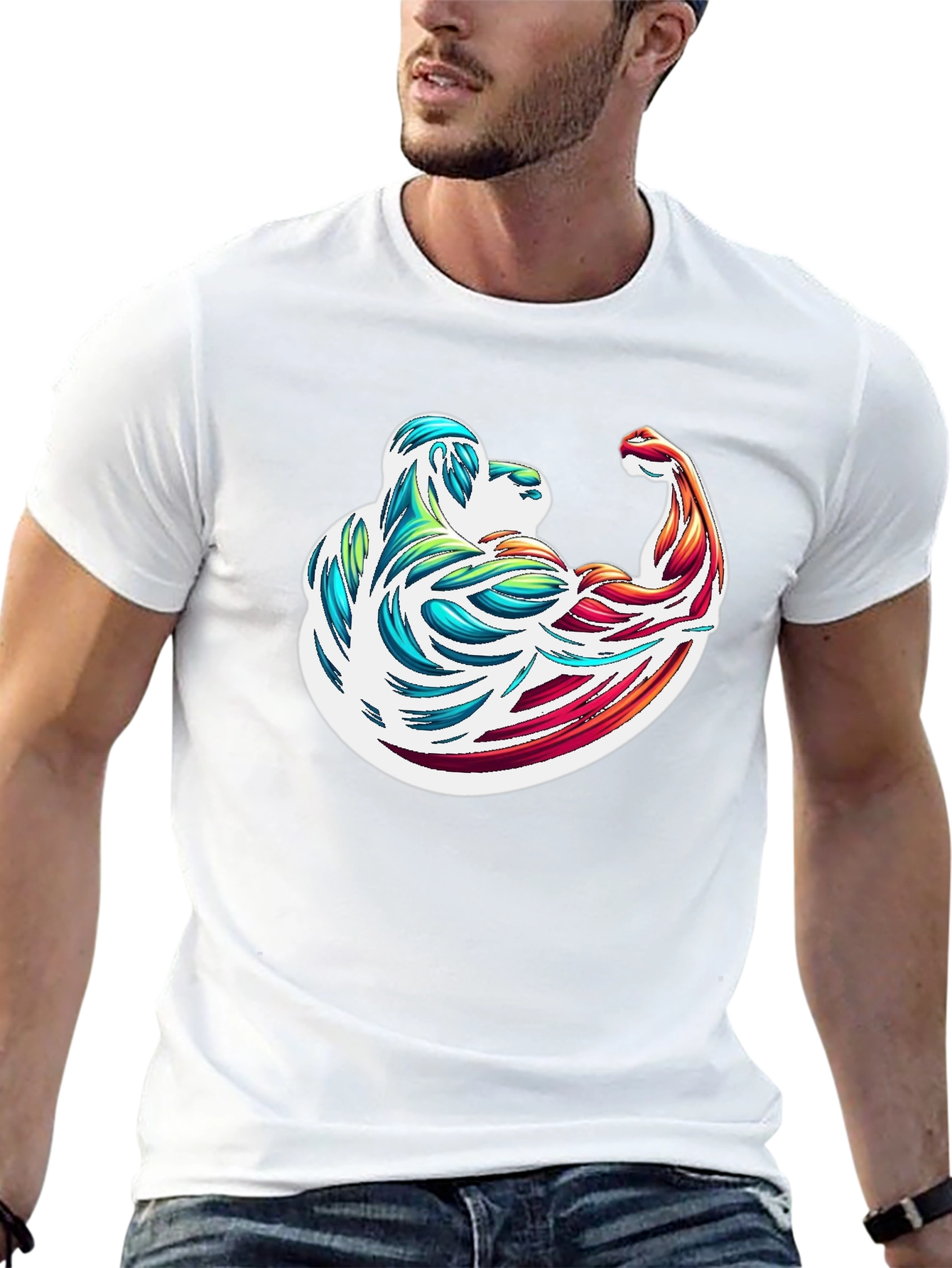 Muscle Flex Graphic T-Shirt