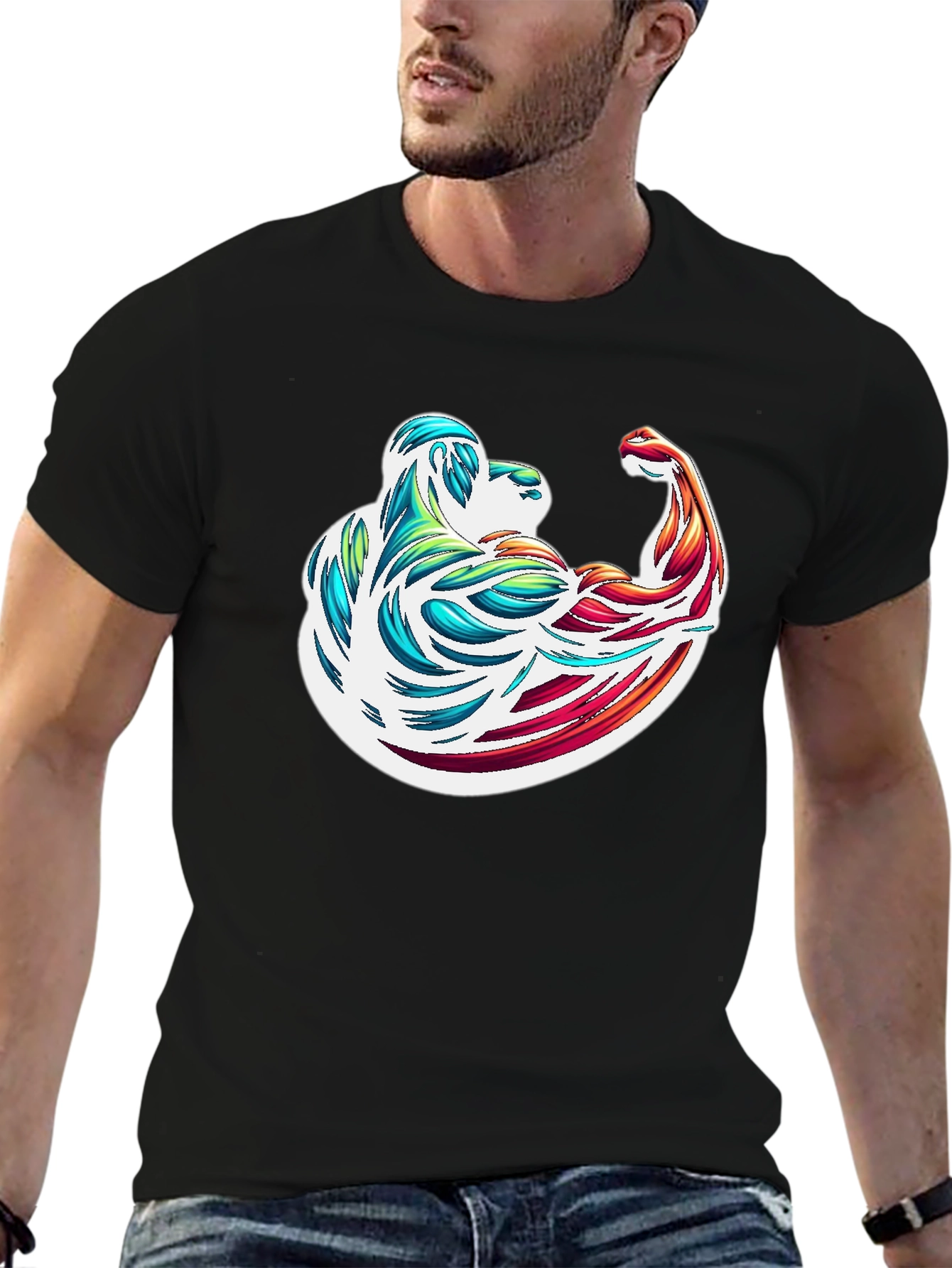 Muscle Flex Graphic T-Shirt