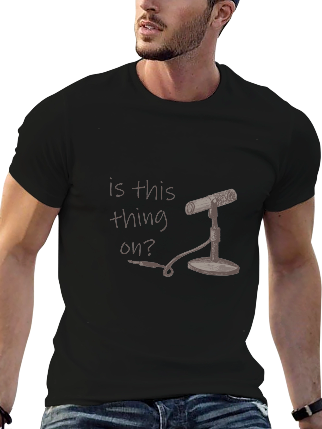 Is This Thing On? Funny Microphone T-Shirt