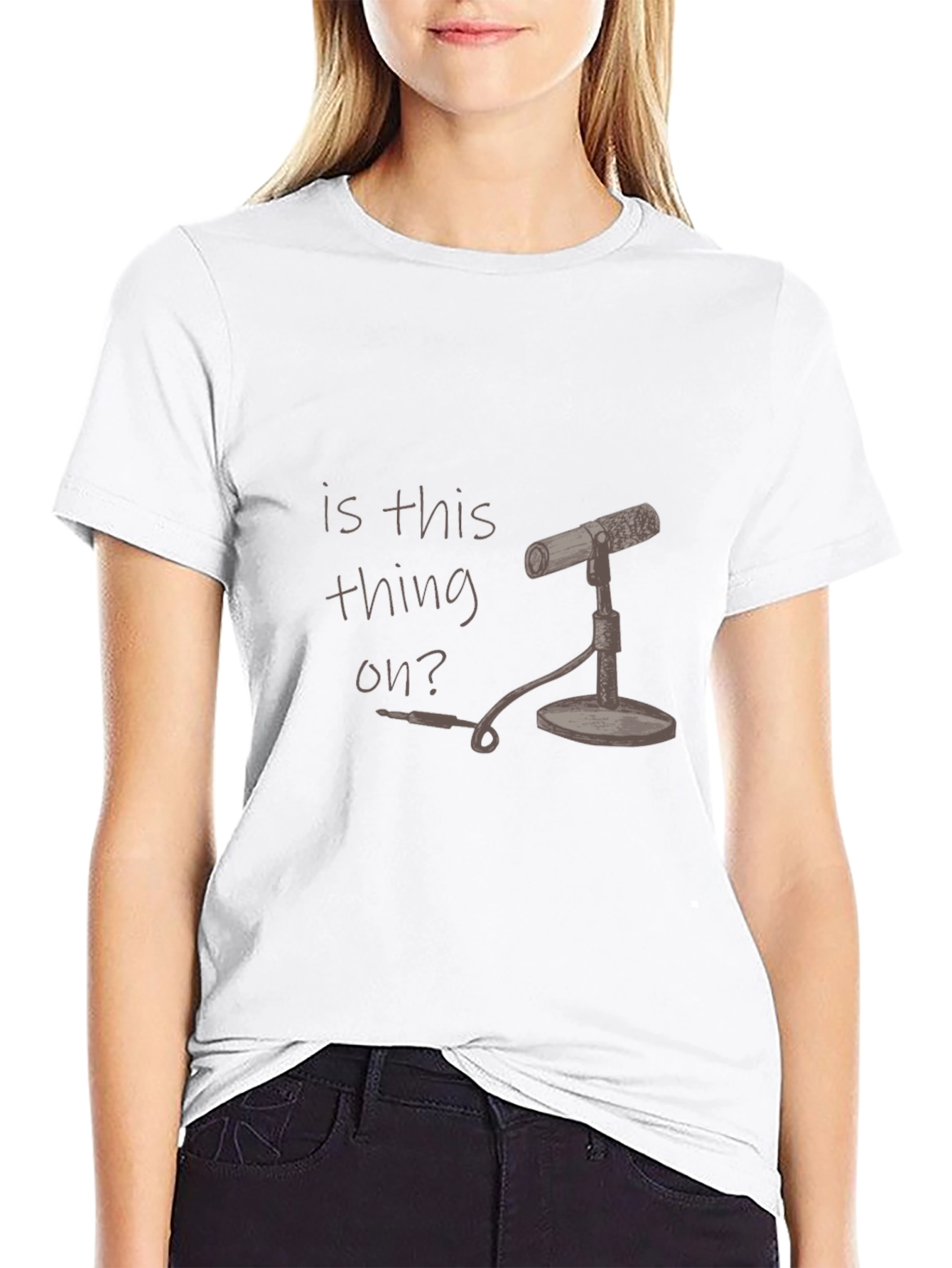 Is This Thing On? Funny Microphone T-Shirt