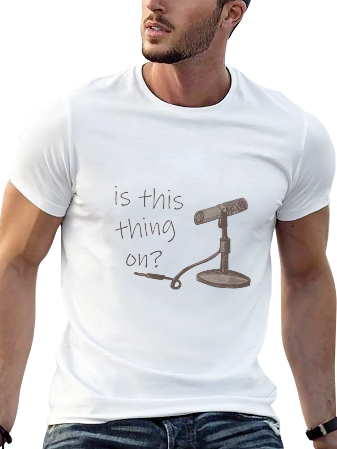 Is This Thing On? Funny Microphone T-Shirt