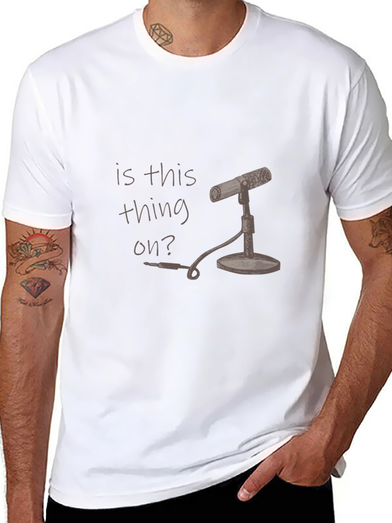 Is This Thing On? Funny Microphone T-Shirt