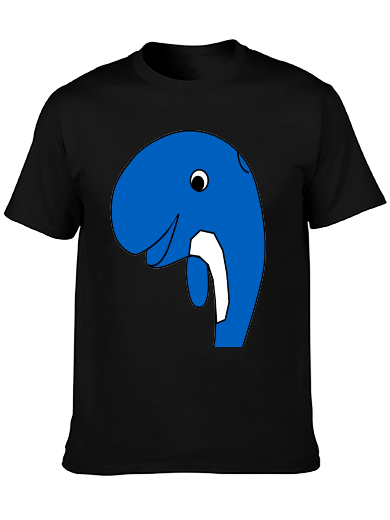 Blue Cartoon Animal Graphic Tee