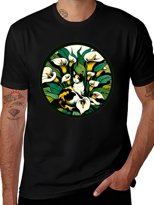 Cat & Calla Lily Graphic Tee