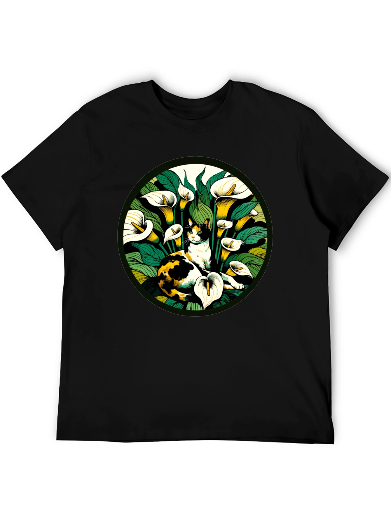 Cat & Calla Lily Graphic Tee