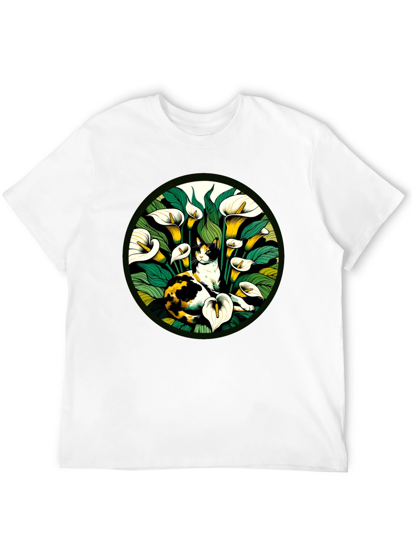 Cat & Calla Lily Graphic Tee
