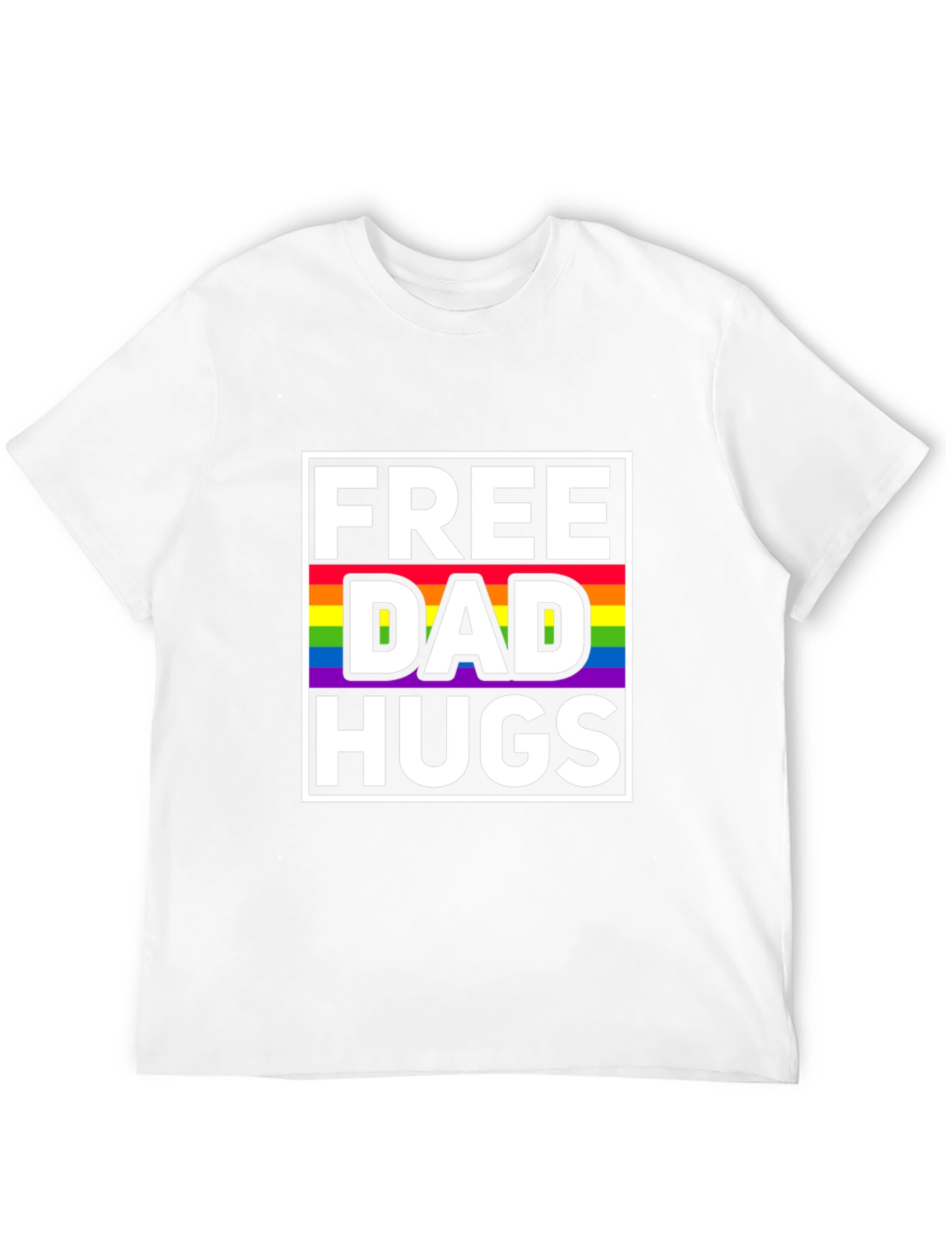 Free Dad Hugs LGBTQ Pride T-Shirt