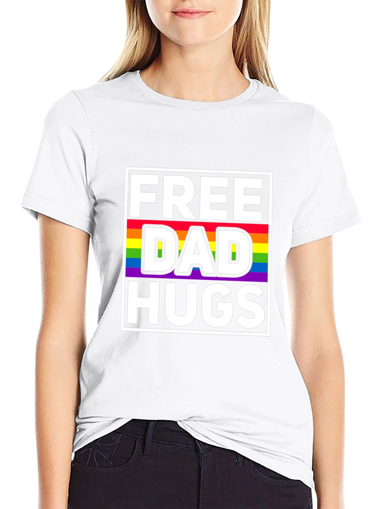 Free Dad Hugs LGBTQ Pride T-Shirt