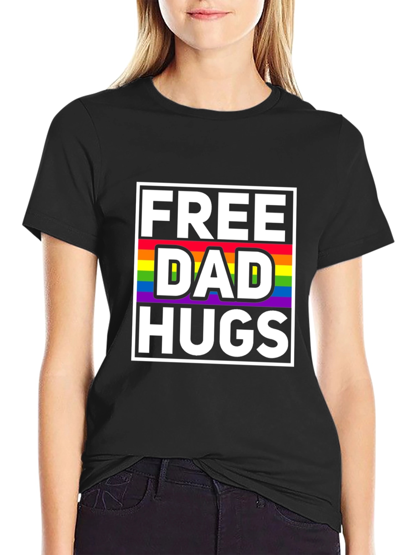 Free Dad Hugs LGBTQ Pride T-Shirt