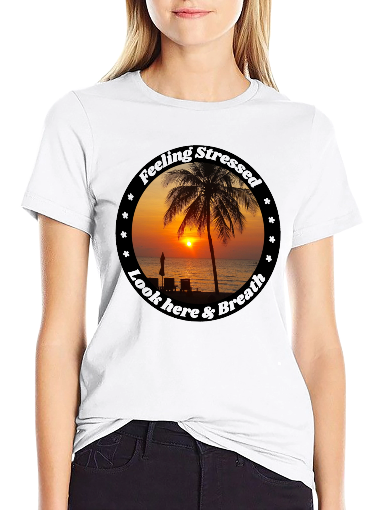 Relaxing Beach Sunset T-Shirt - Feel the Calm
