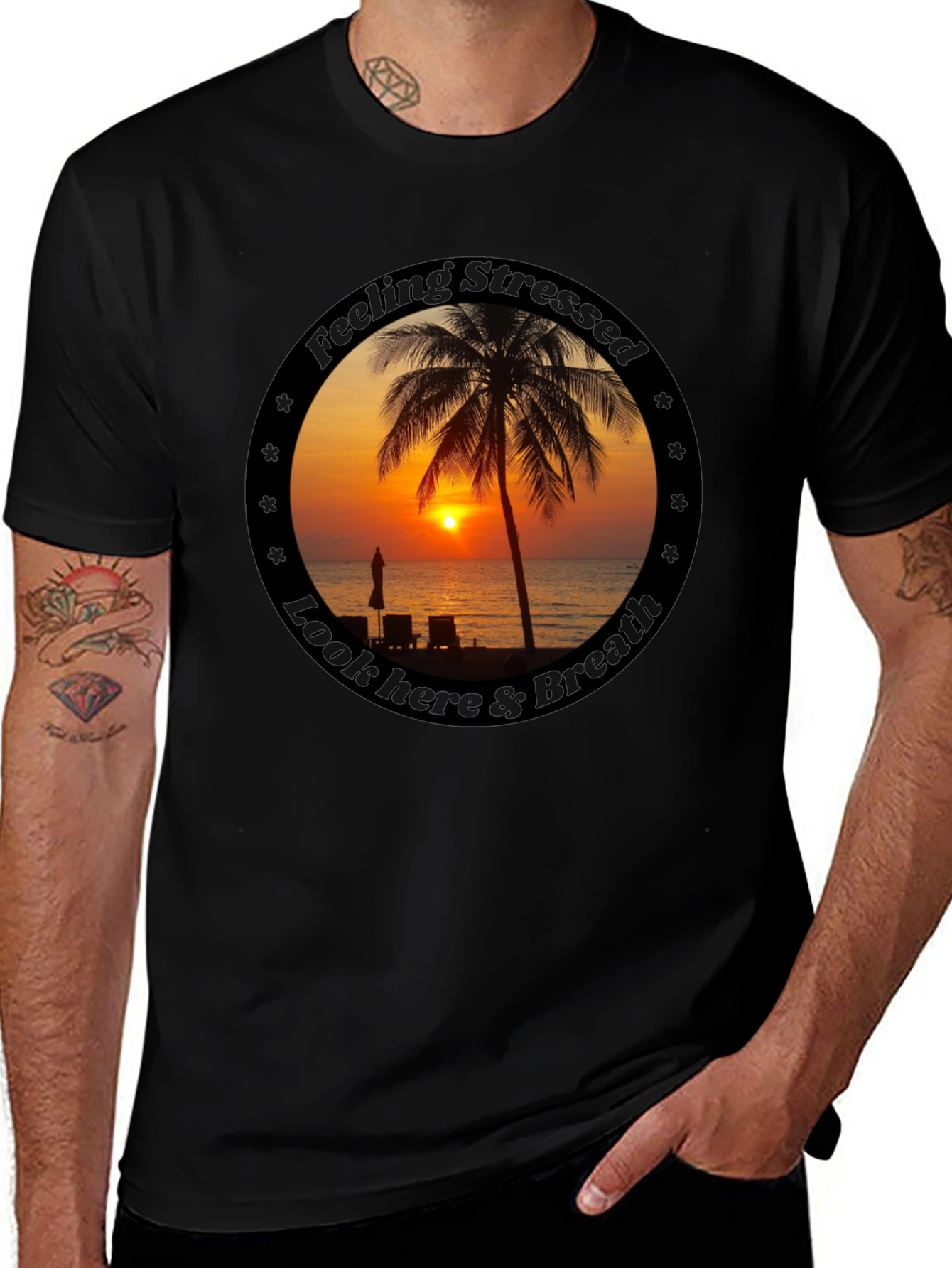 Relaxing Beach Sunset T-Shirt - Feel the Calm