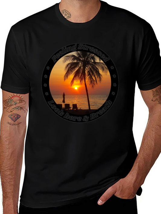 Relaxing Beach Sunset T-Shirt - Feel the Calm