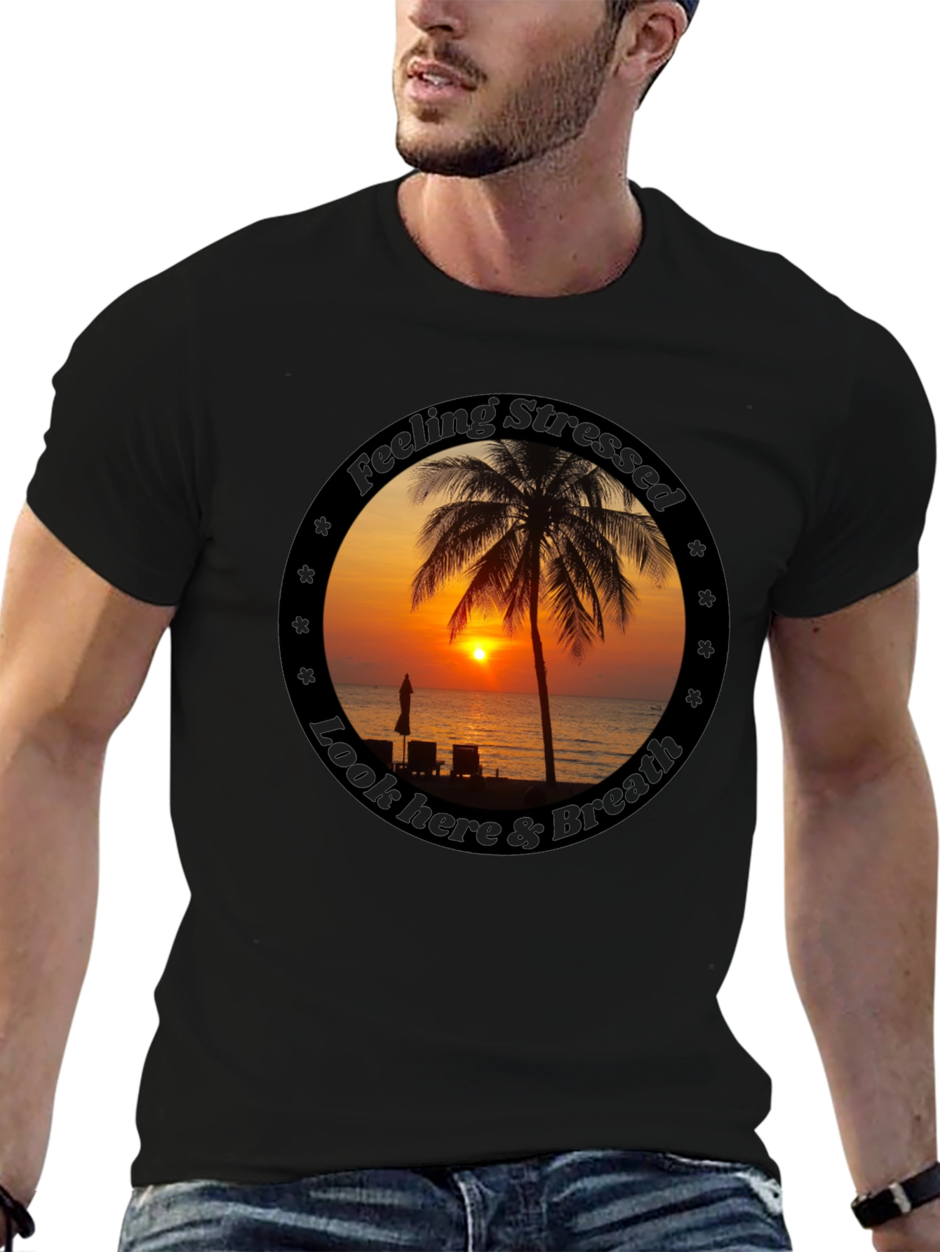 Relaxing Beach Sunset T-Shirt - Feel the Calm