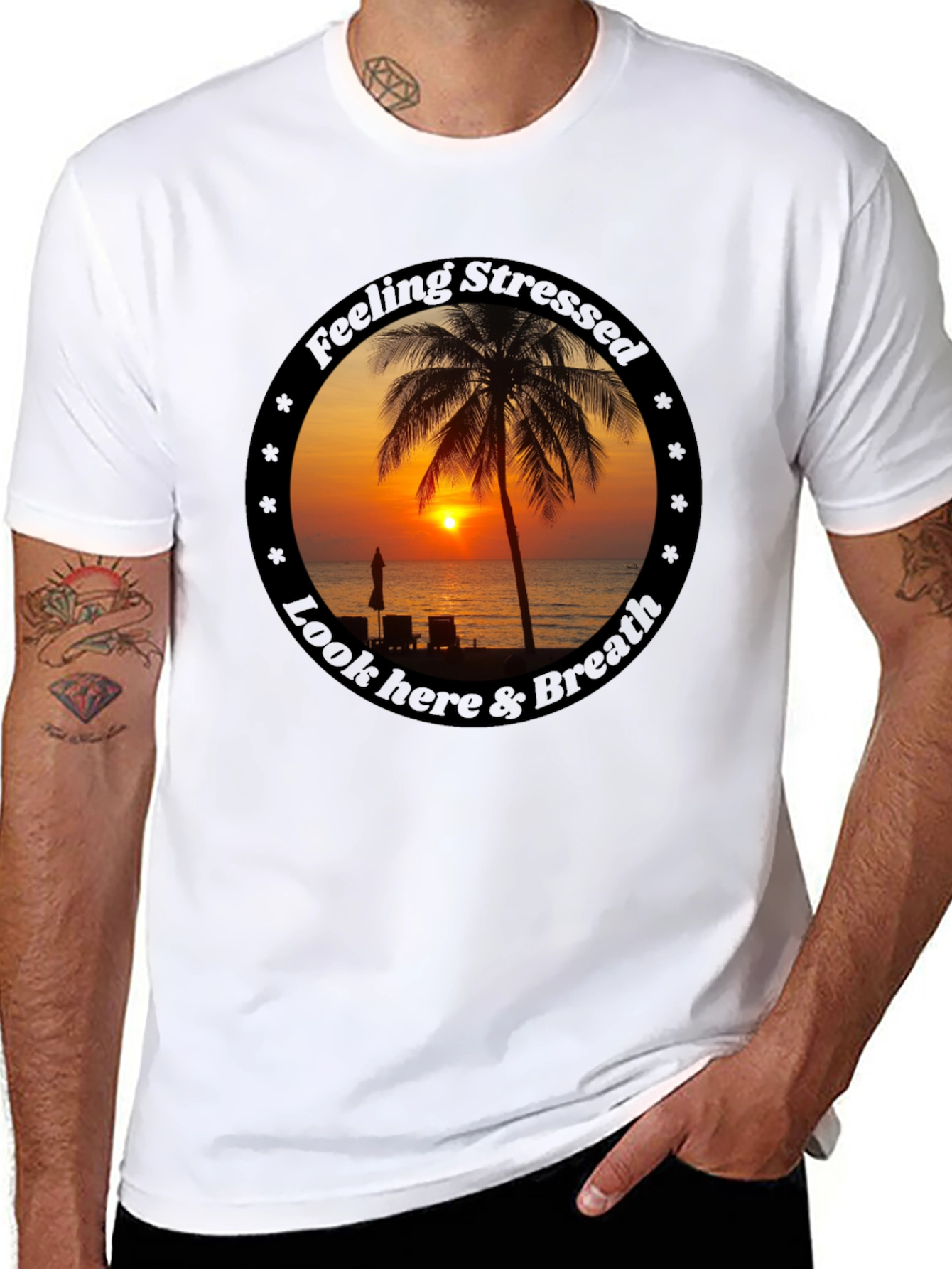 Relaxing Beach Sunset T-Shirt - Feel the Calm