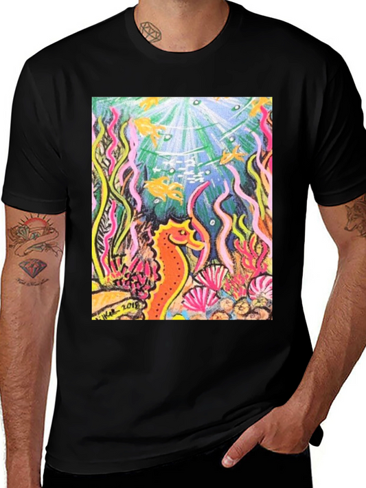 Colorful Seahorse T-Shirt - Ocean Aquatic Graphic Tee