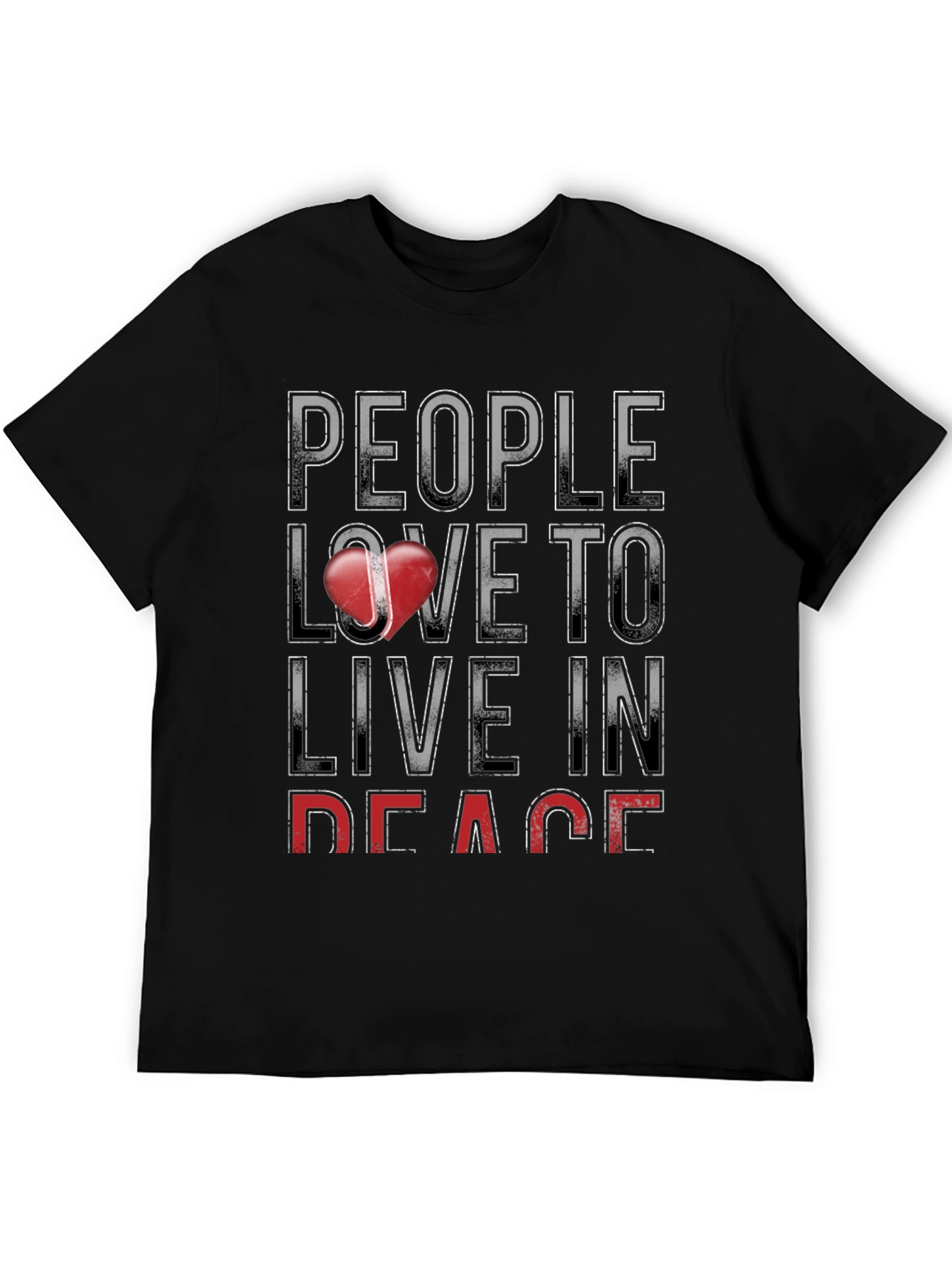 People Love to Live in Peace Graphic T-Shirt