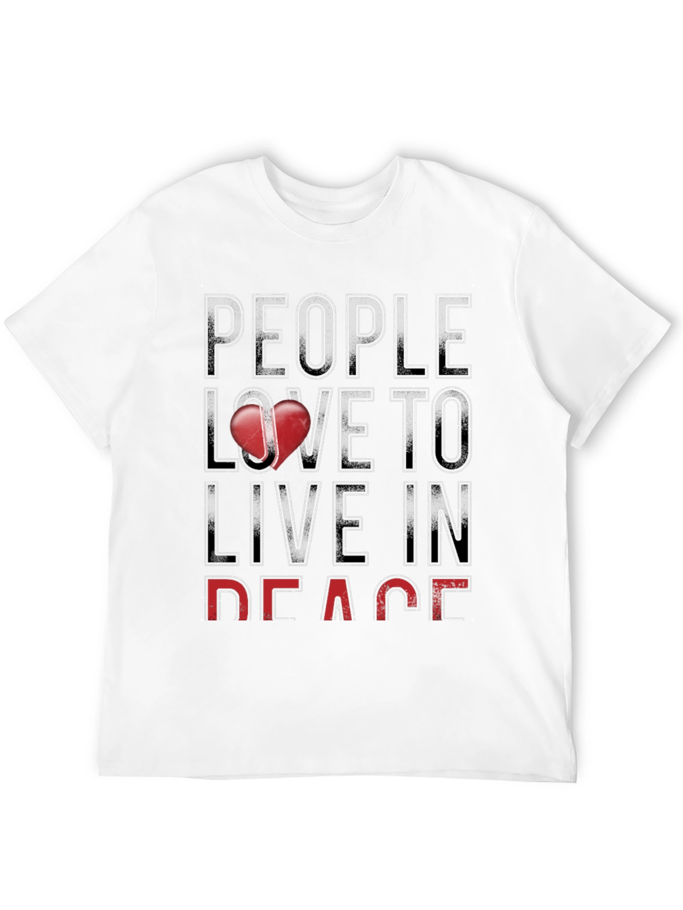 People Love to Live in Peace Graphic T-Shirt