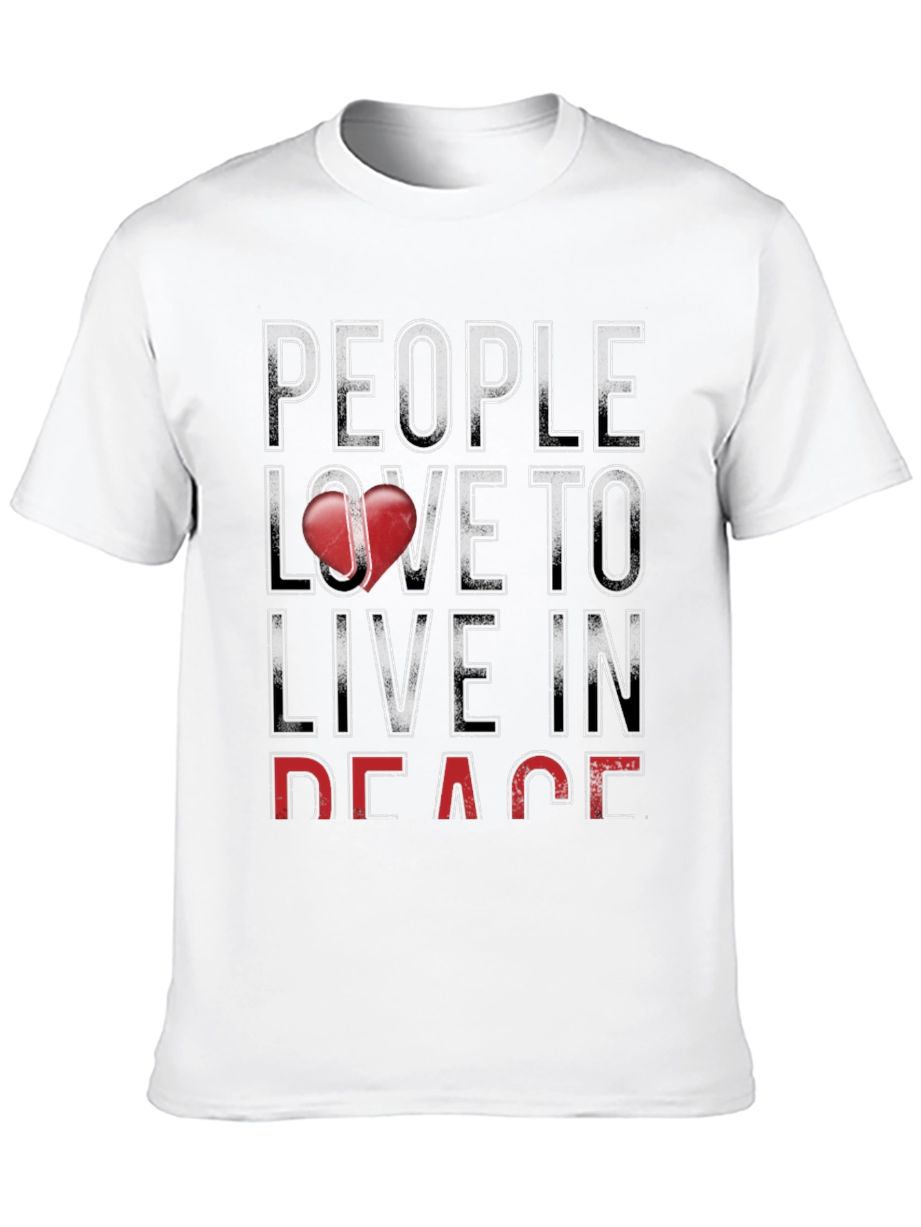 People Love to Live in Peace Graphic T-Shirt