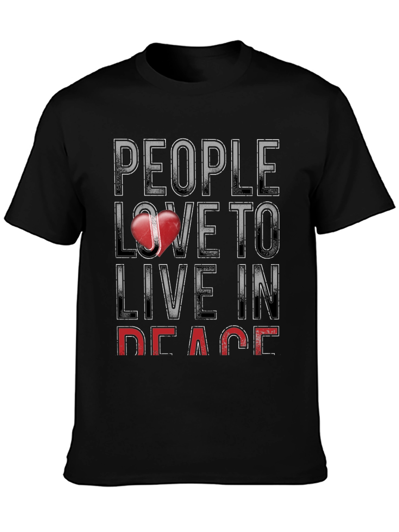 People Love to Live in Peace Graphic T-Shirt