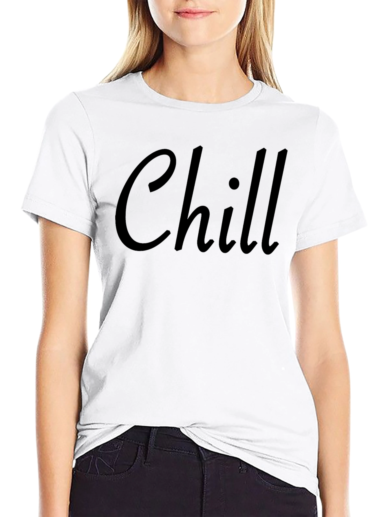 Chill Black Graphic T-Shirt Casual Comfort
