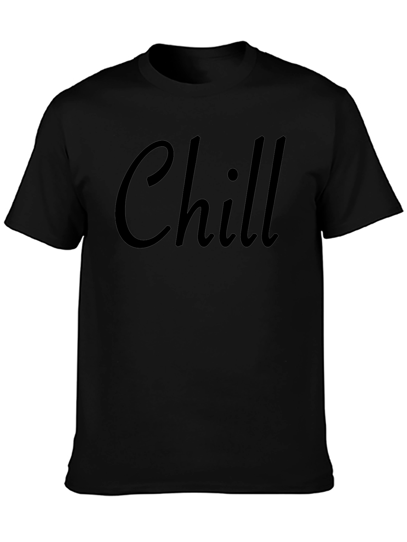 Chill Black Graphic T-Shirt Casual Comfort