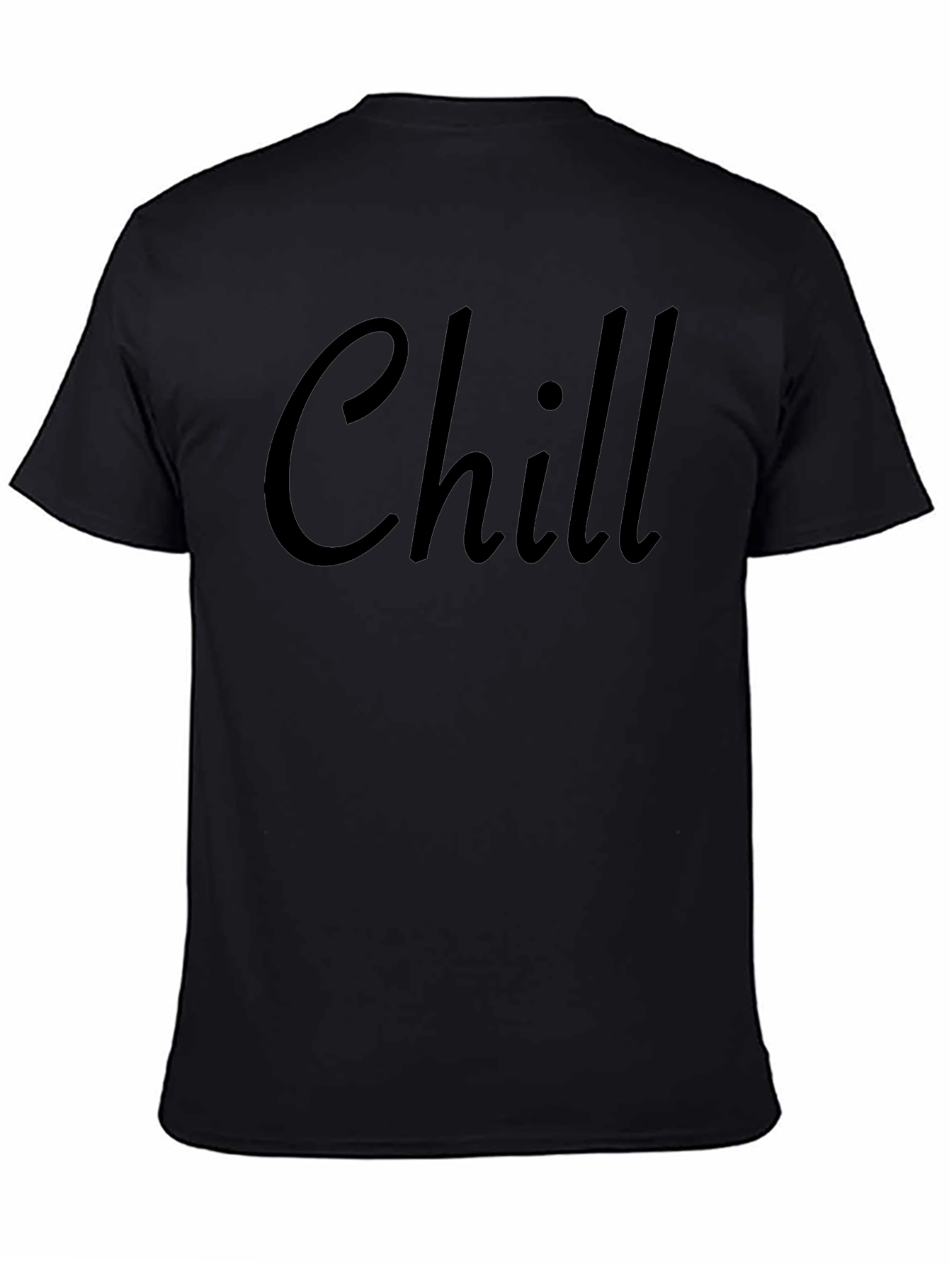 Chill Black Graphic T-Shirt Casual Comfort