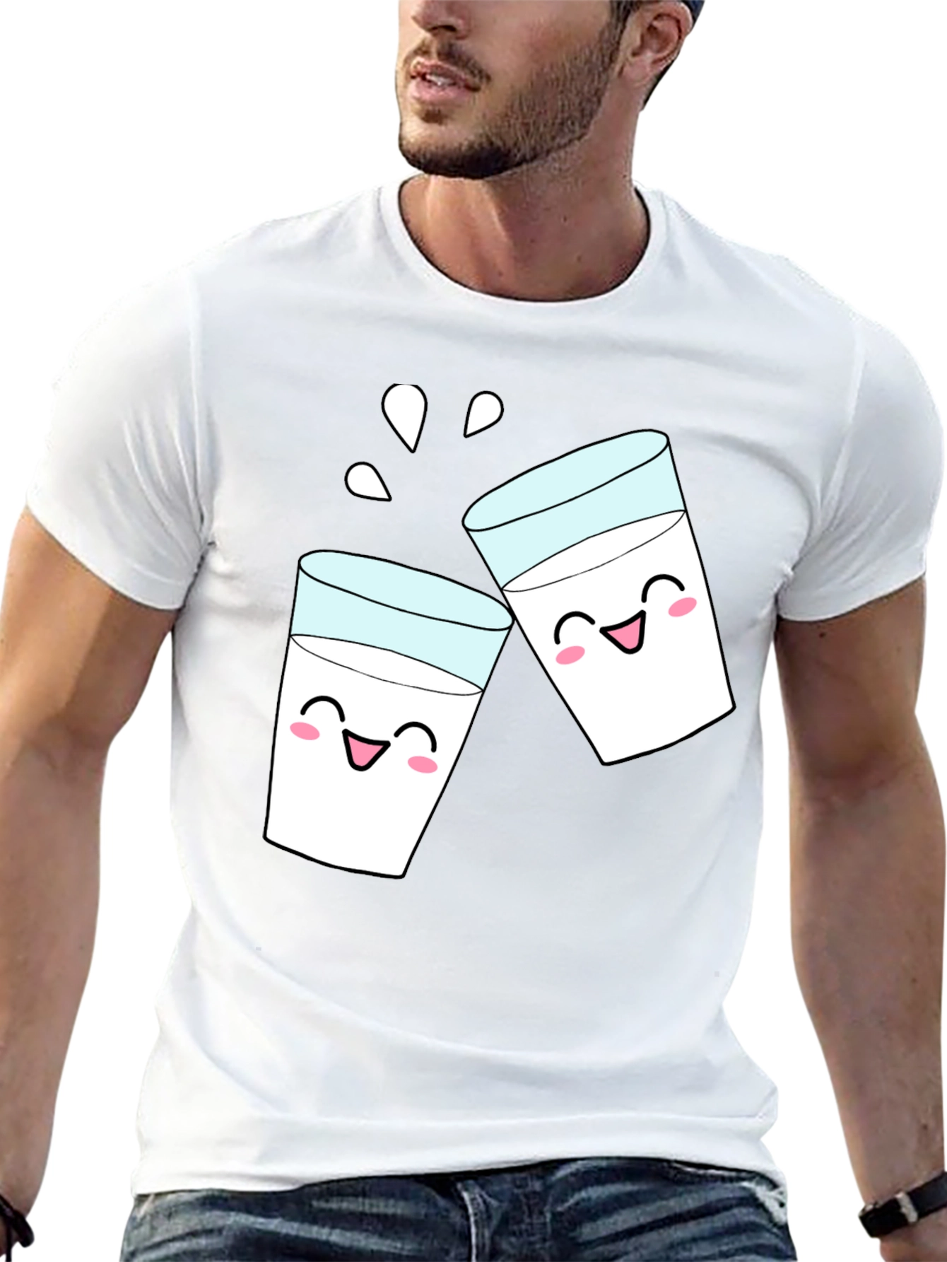 Cheers Milk T-Shirt: Fun Kawaii Graphic Tee