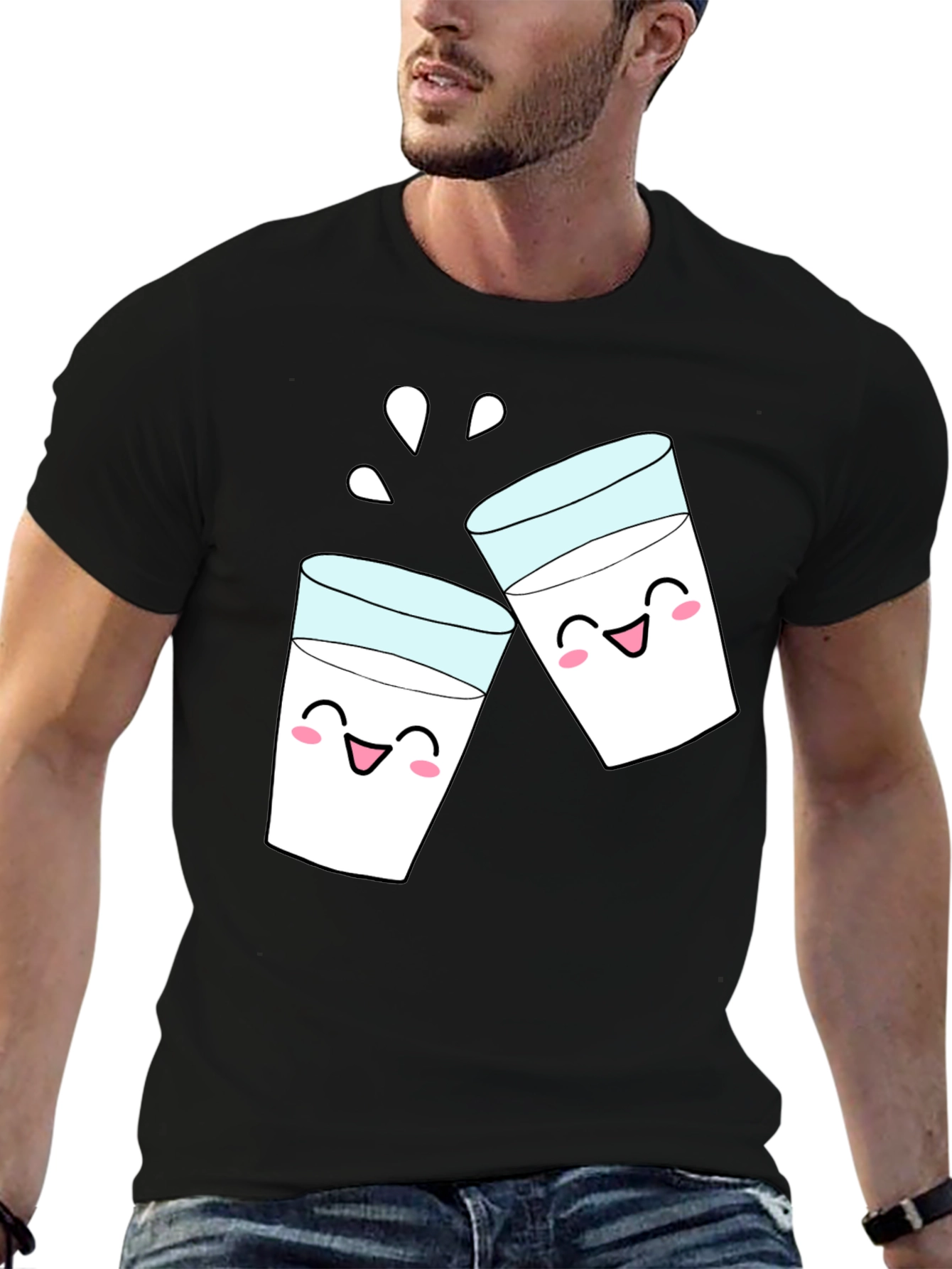 Cheers Milk T-Shirt: Fun Kawaii Graphic Tee