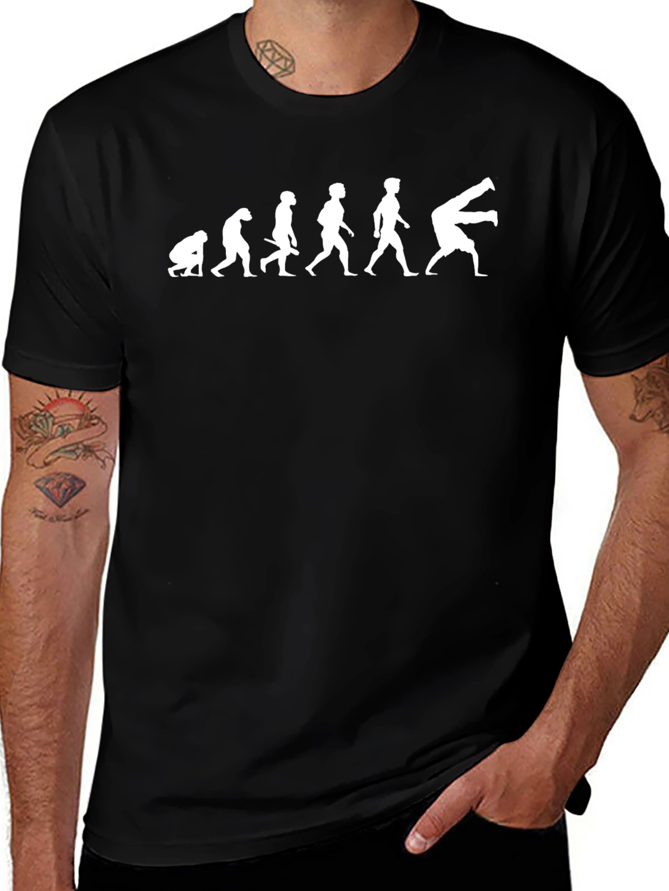 Evolution of Breakdancing Black T-Shirt