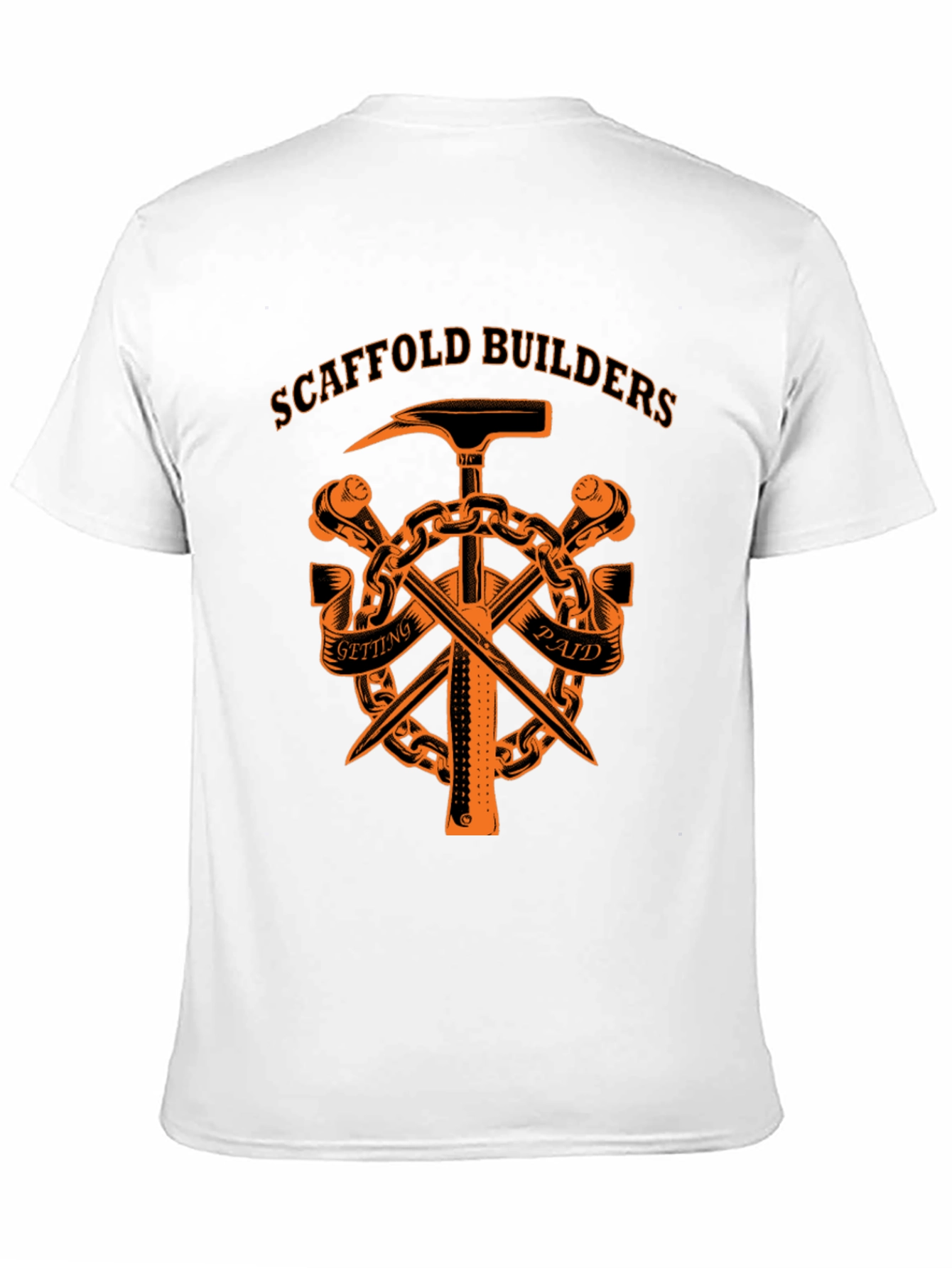 Scaffold Builders T-Shirt - Orange Graphic Tee