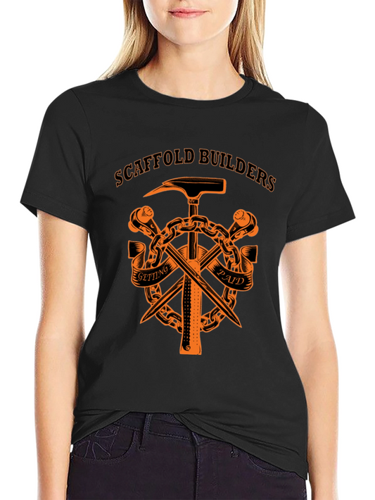 Scaffold Builders T-Shirt - Orange Graphic Tee