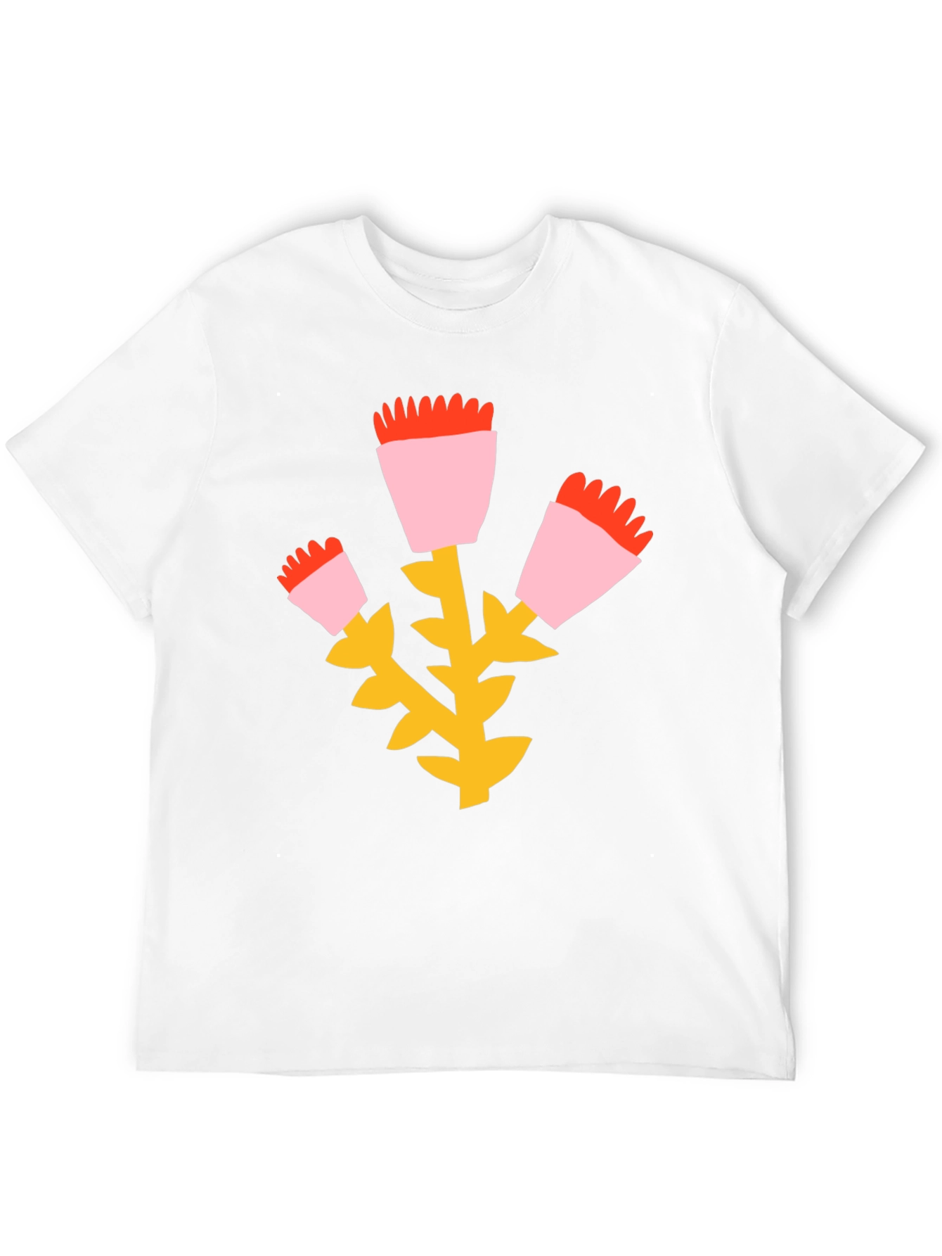 Floral Graphic Print Black T-Shirt