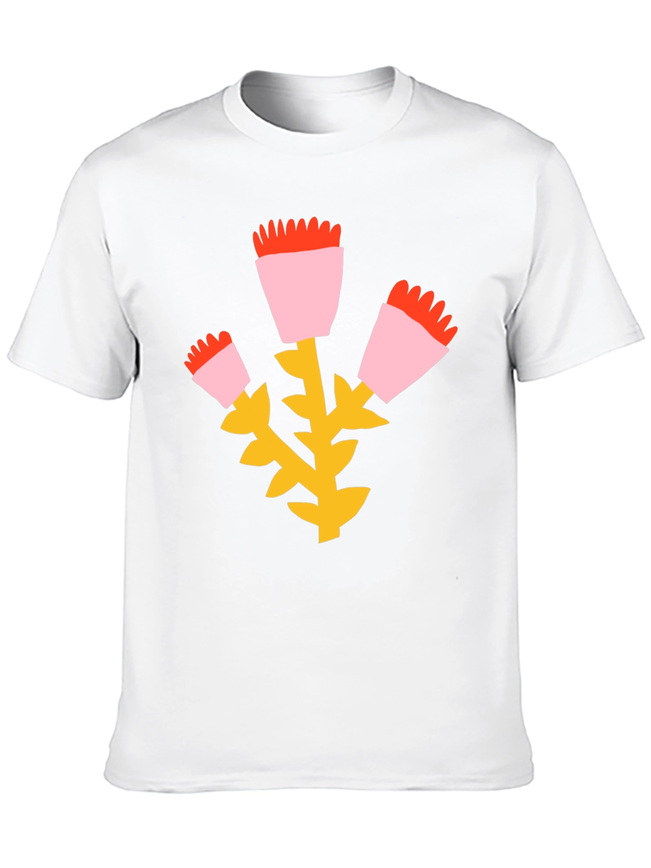 Floral Graphic Print Black T-Shirt