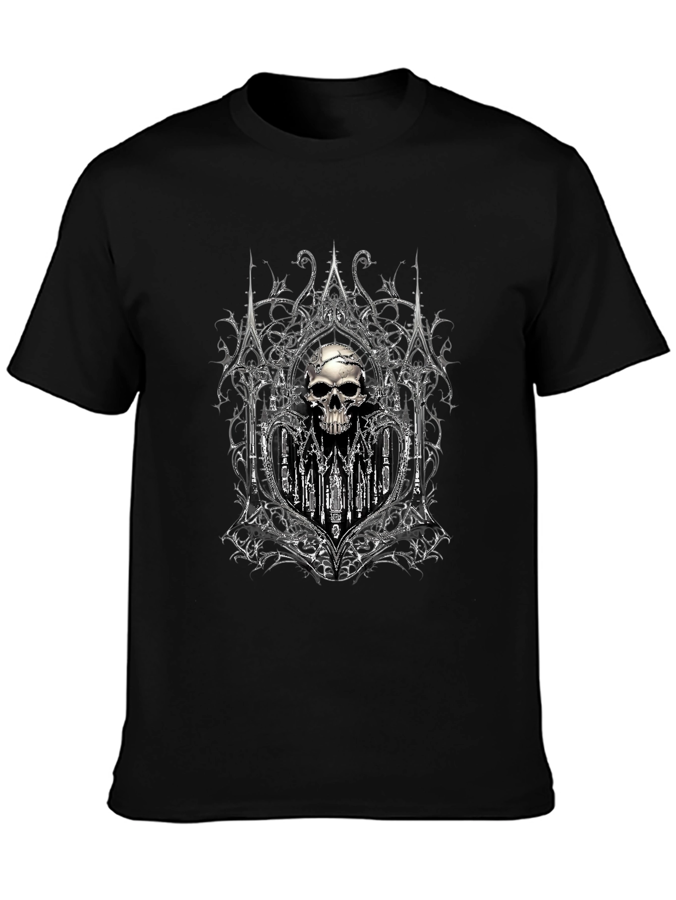 Gothic Skull Graphic Tee - Dark Style Shirt