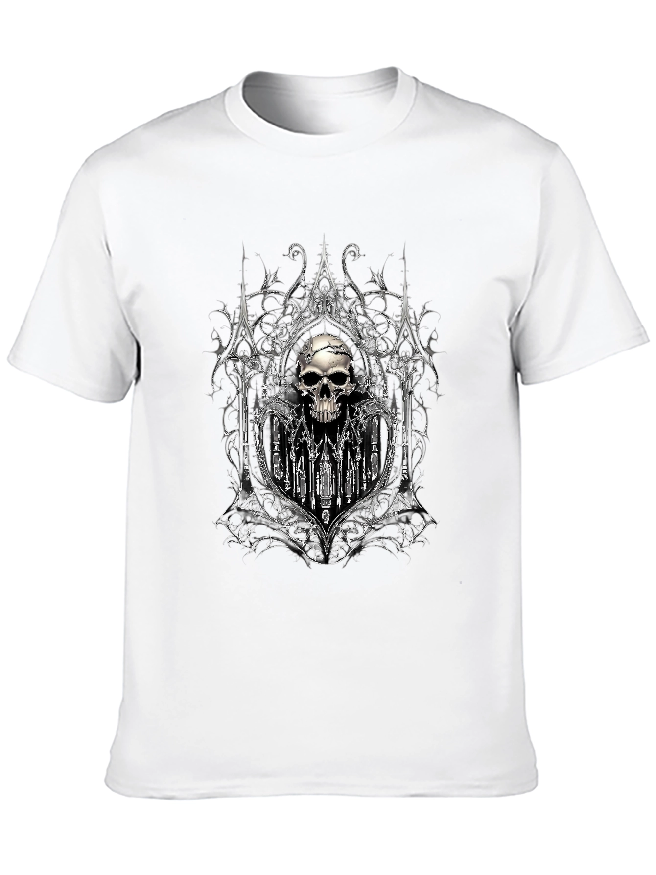 Gothic Skull Graphic Tee - Dark Style Shirt