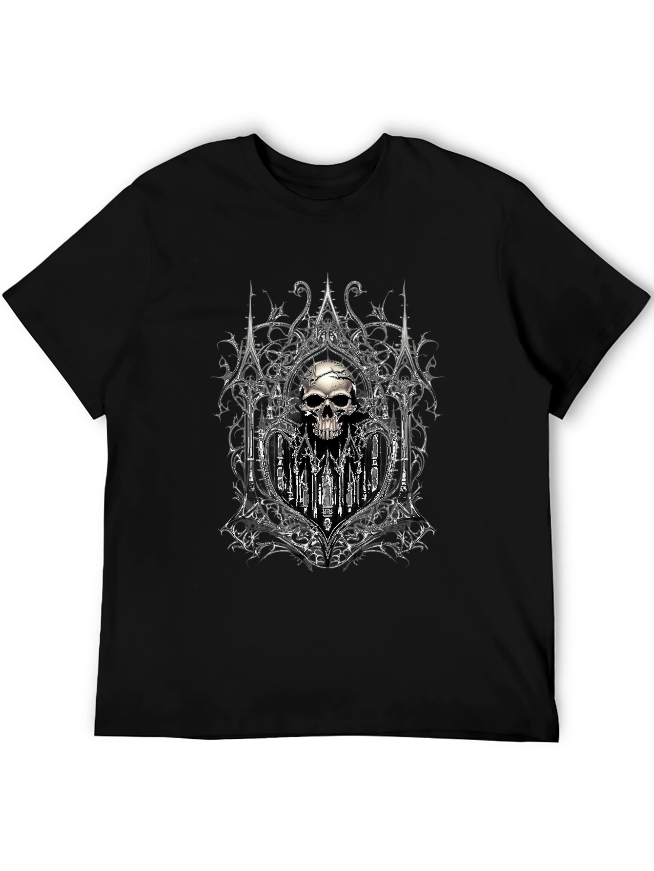 Gothic Skull Graphic Tee - Dark Style Shirt