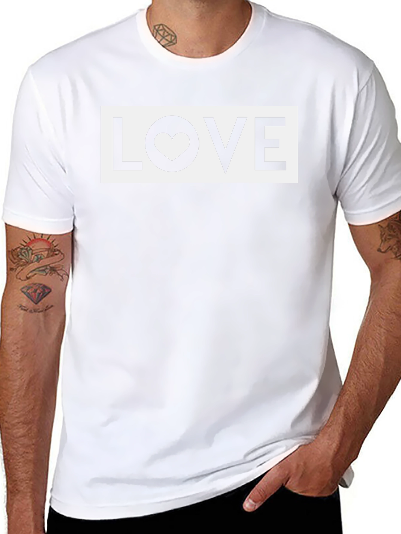 Love Heart Graphic T-Shirt - Black