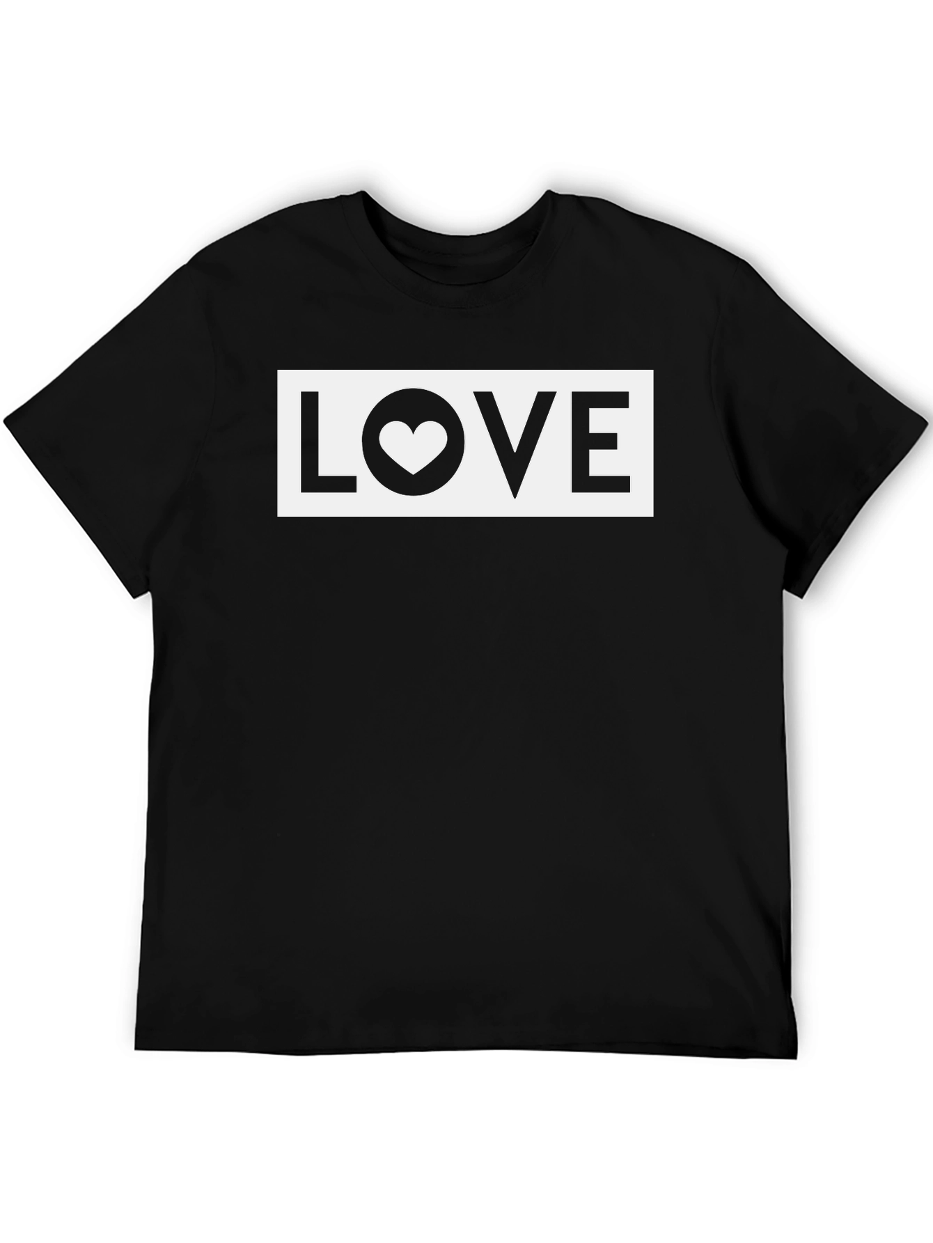 Love Heart Graphic T-Shirt - Black