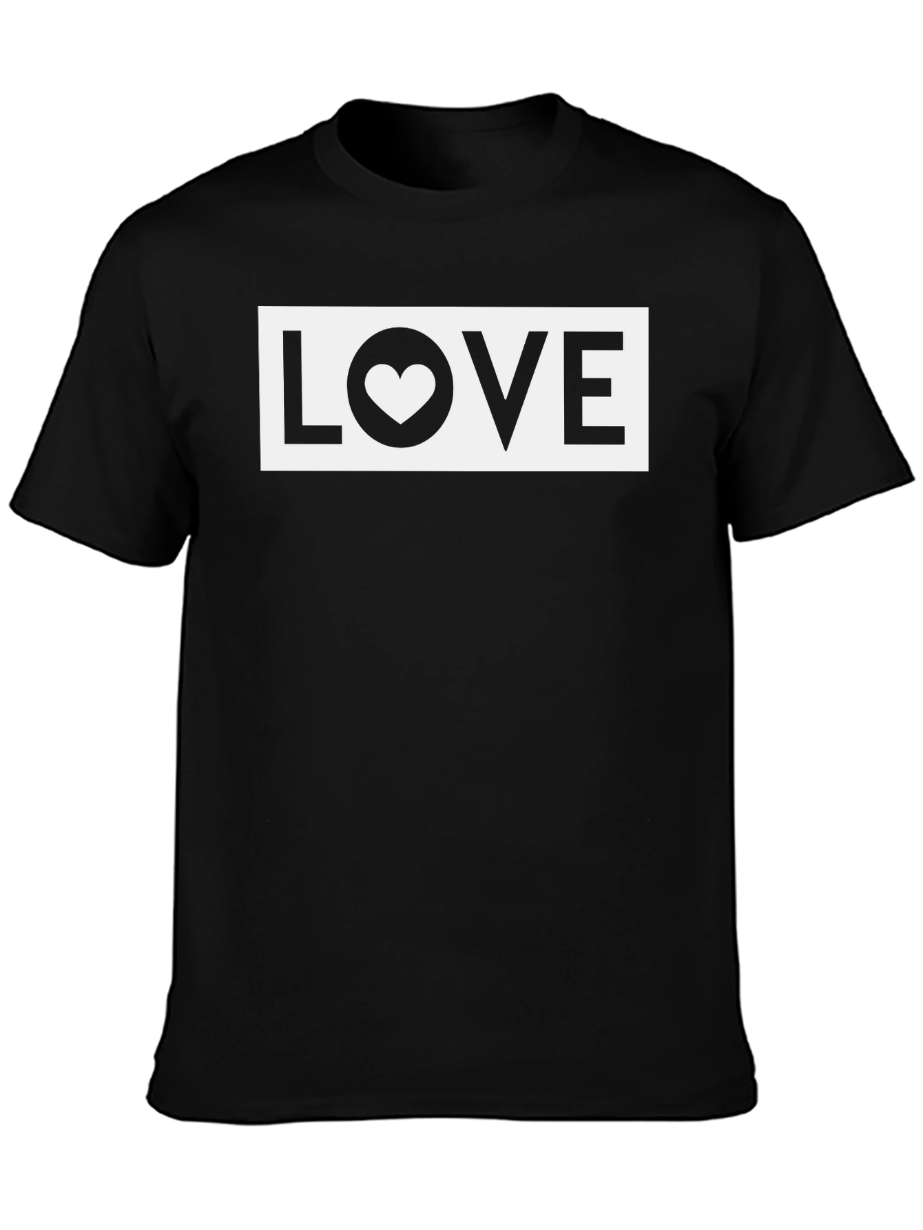 Love Heart Graphic T-Shirt - Black