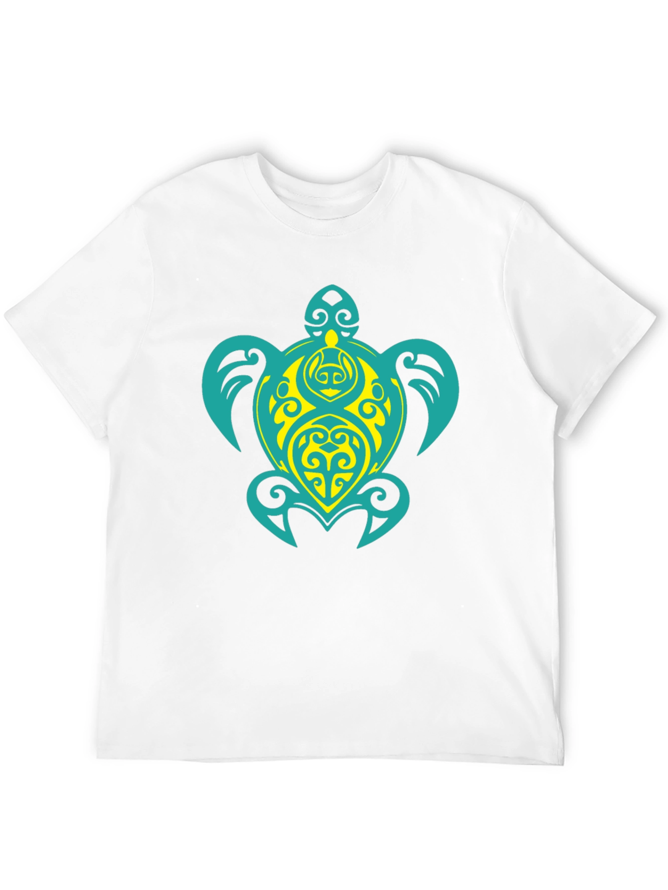 Turtle Graphic Tee - Black Cotton Blend T-Shirt