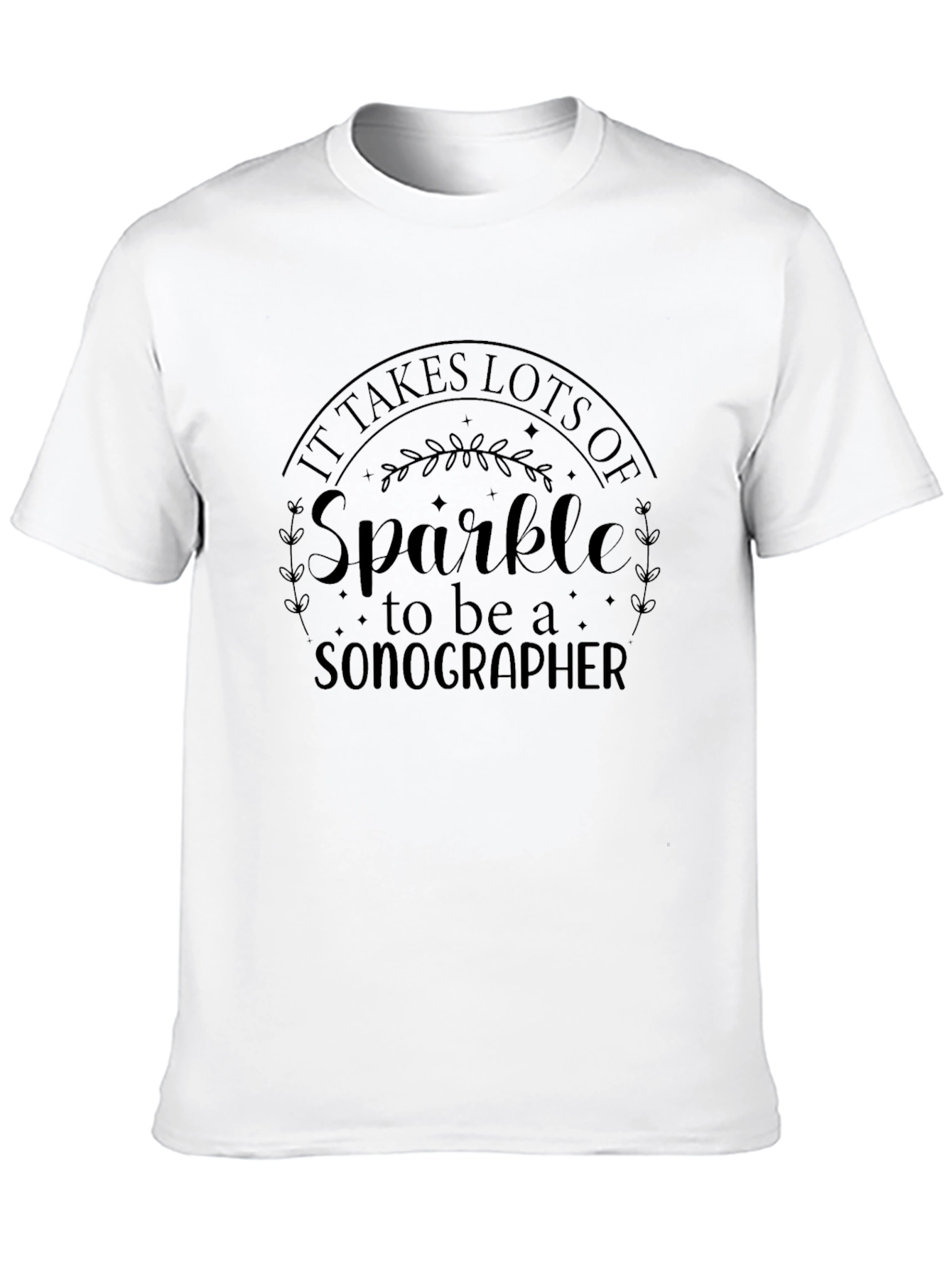 Sparkle Sonographer Graphic Tee - Black Cotton T-Shirt