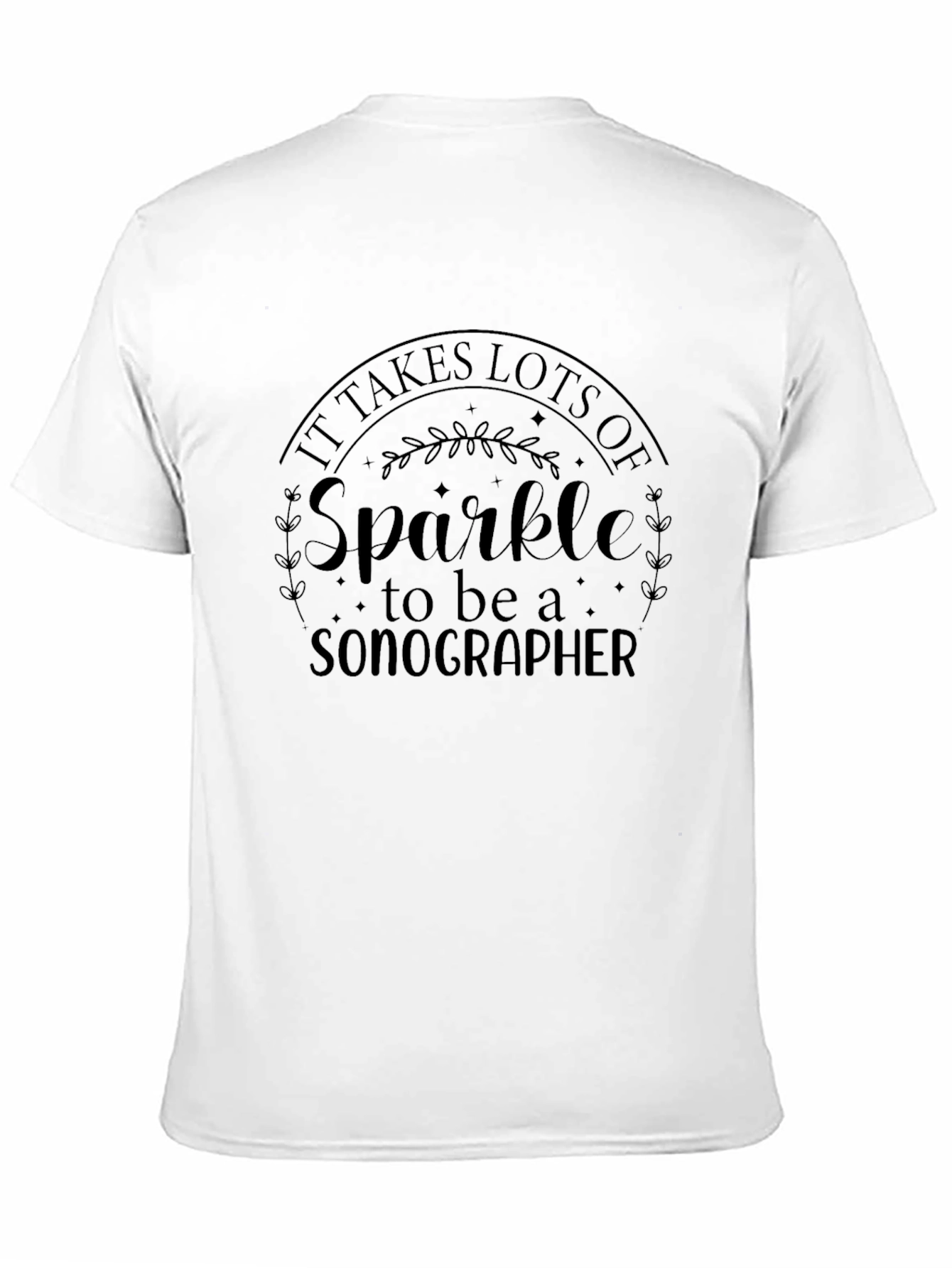 Sparkle Sonographer Graphic Tee - Black Cotton T-Shirt