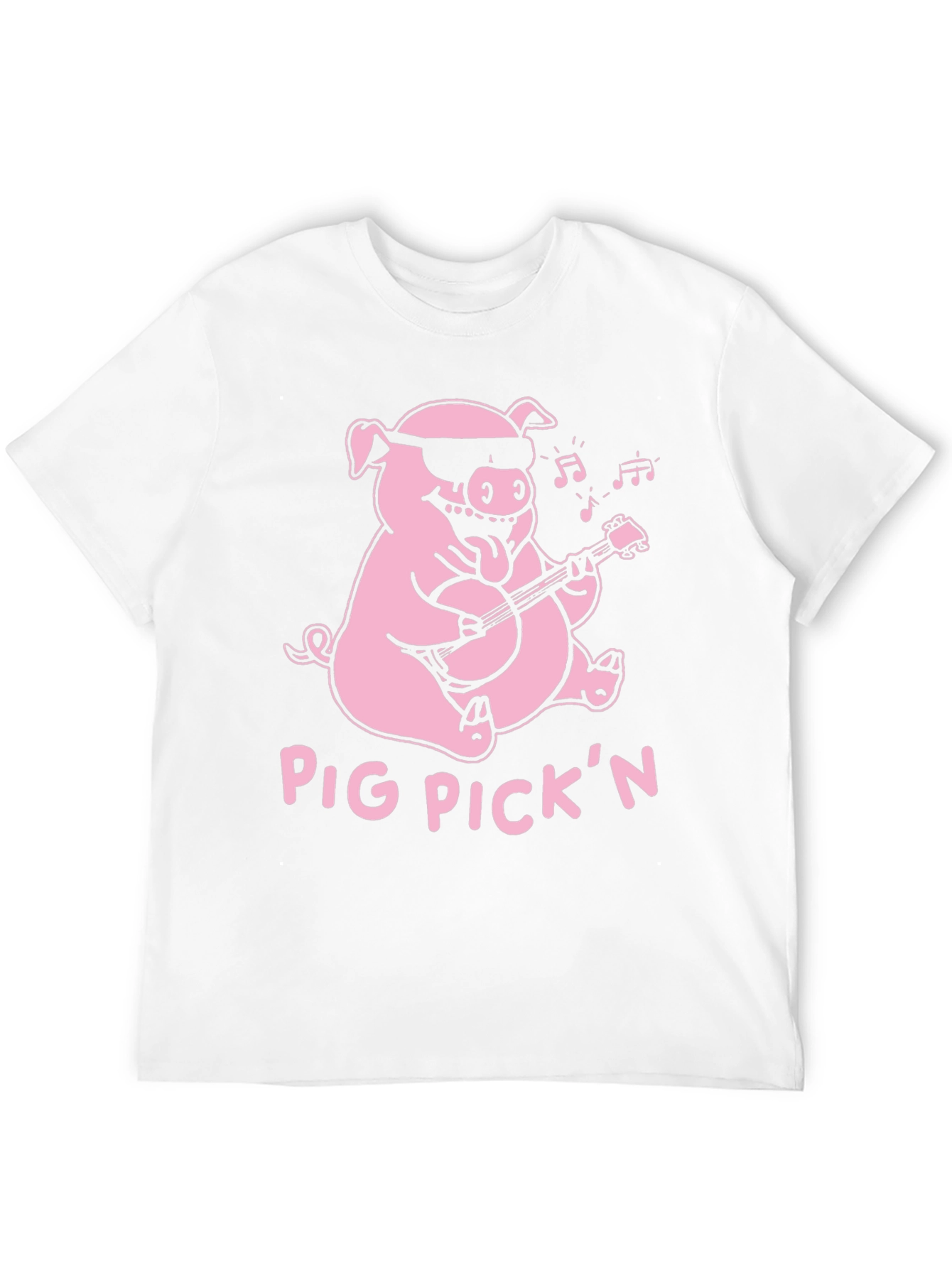 Pig Pickin Graphic Tee - Black Cotton T-Shirt