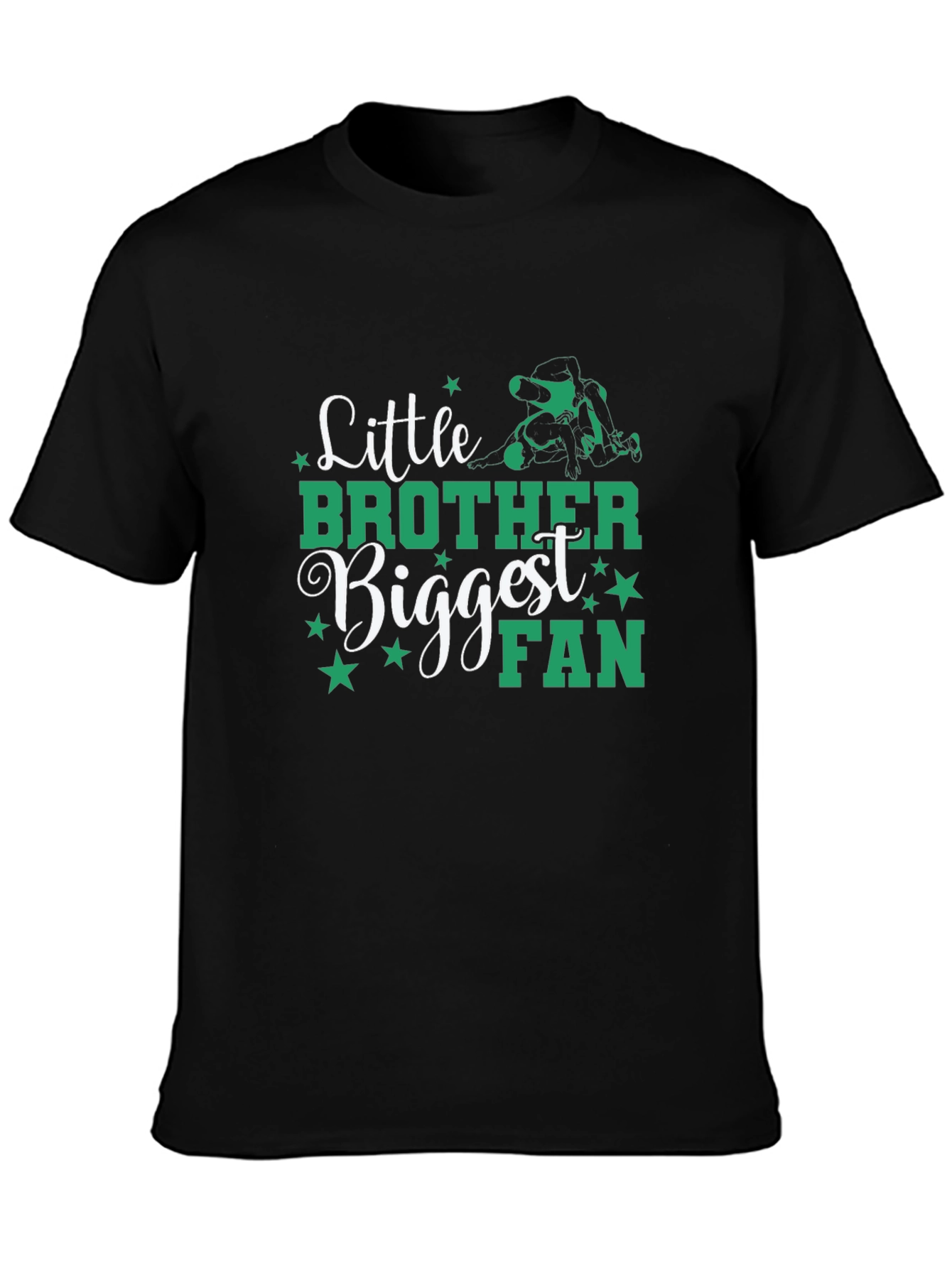 Little Brother Biggest Fan Wrestling T-Shirt