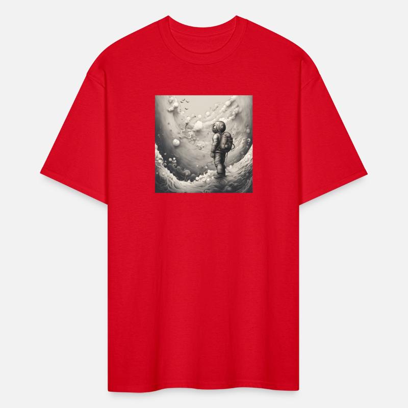 Galactic Explorer: Astronaut Standing on clouds