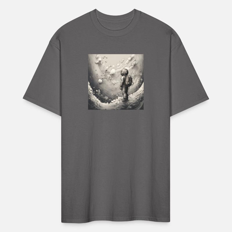 Galactic Explorer: Astronaut Standing on clouds
